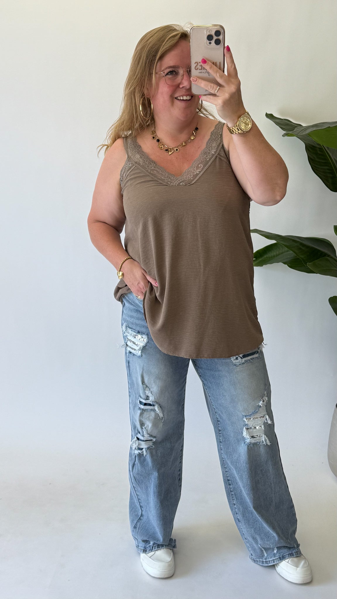 ESSIE TOP MIT SPITZE - 1288