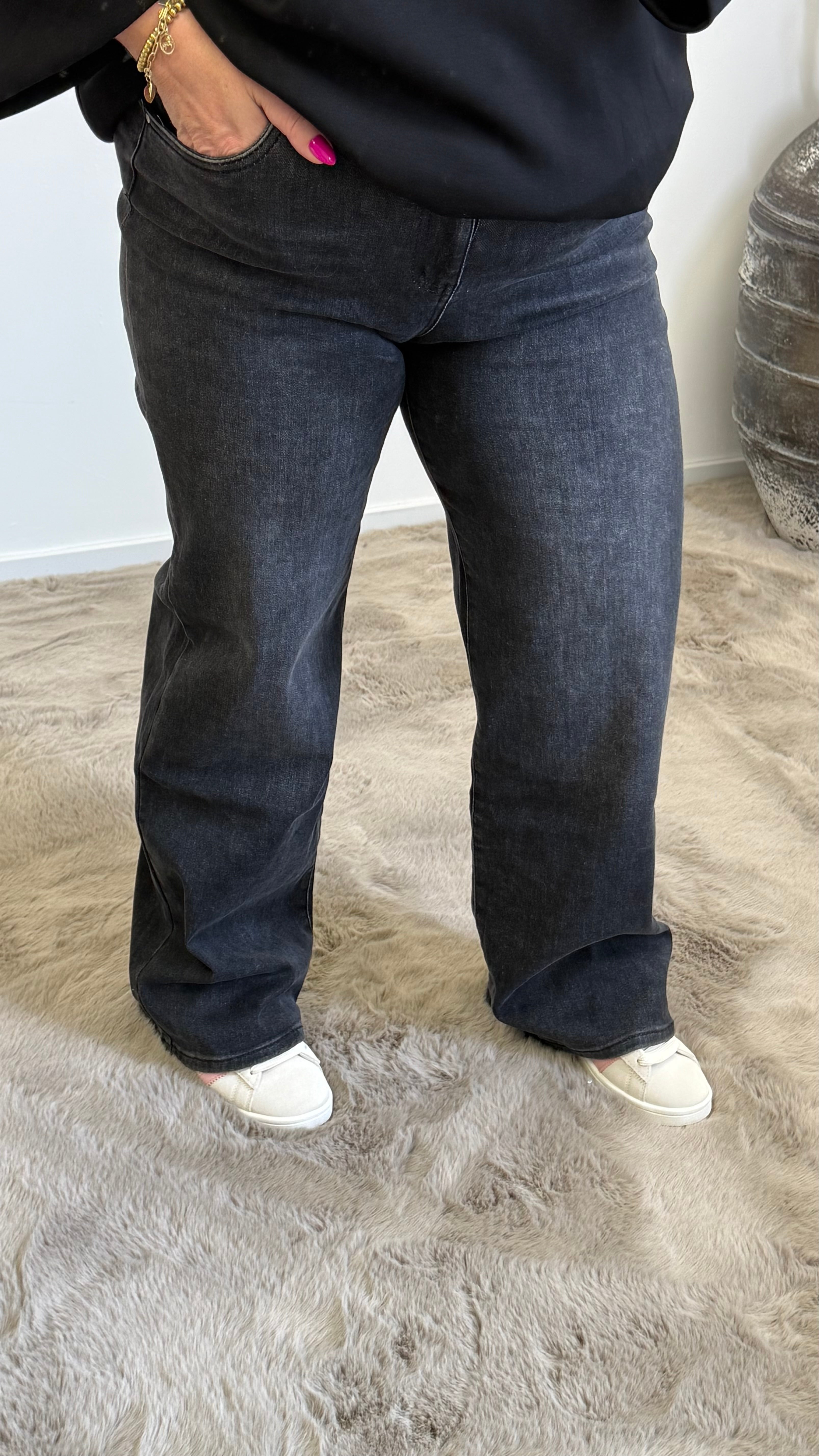 MOM WIDE LEG JEANS MERK GOODIES DJ2456 (40 bis 48) - GRAU