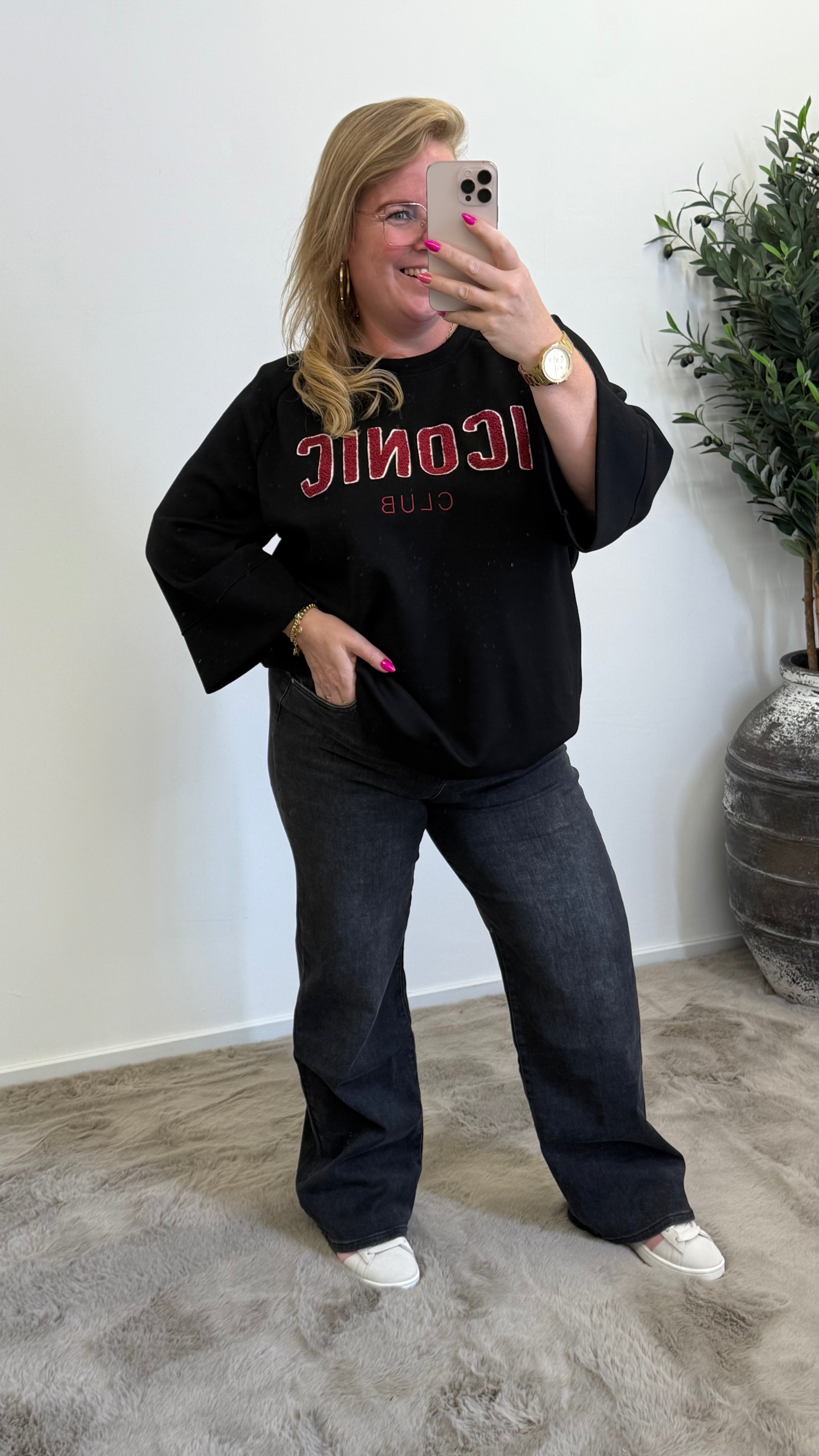 MOM WIDE LEG JEANS MERK GOODIES DJ2456 (40 bis 48) - GRAU