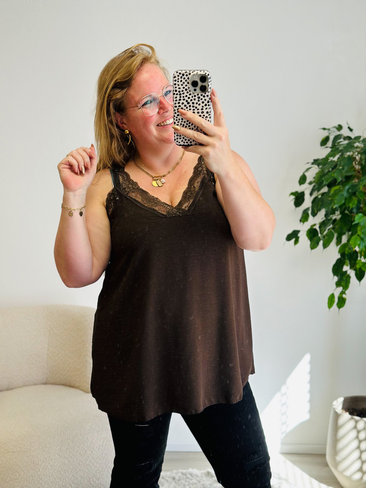 ESSIE TOP MIT SPITZE - 1288