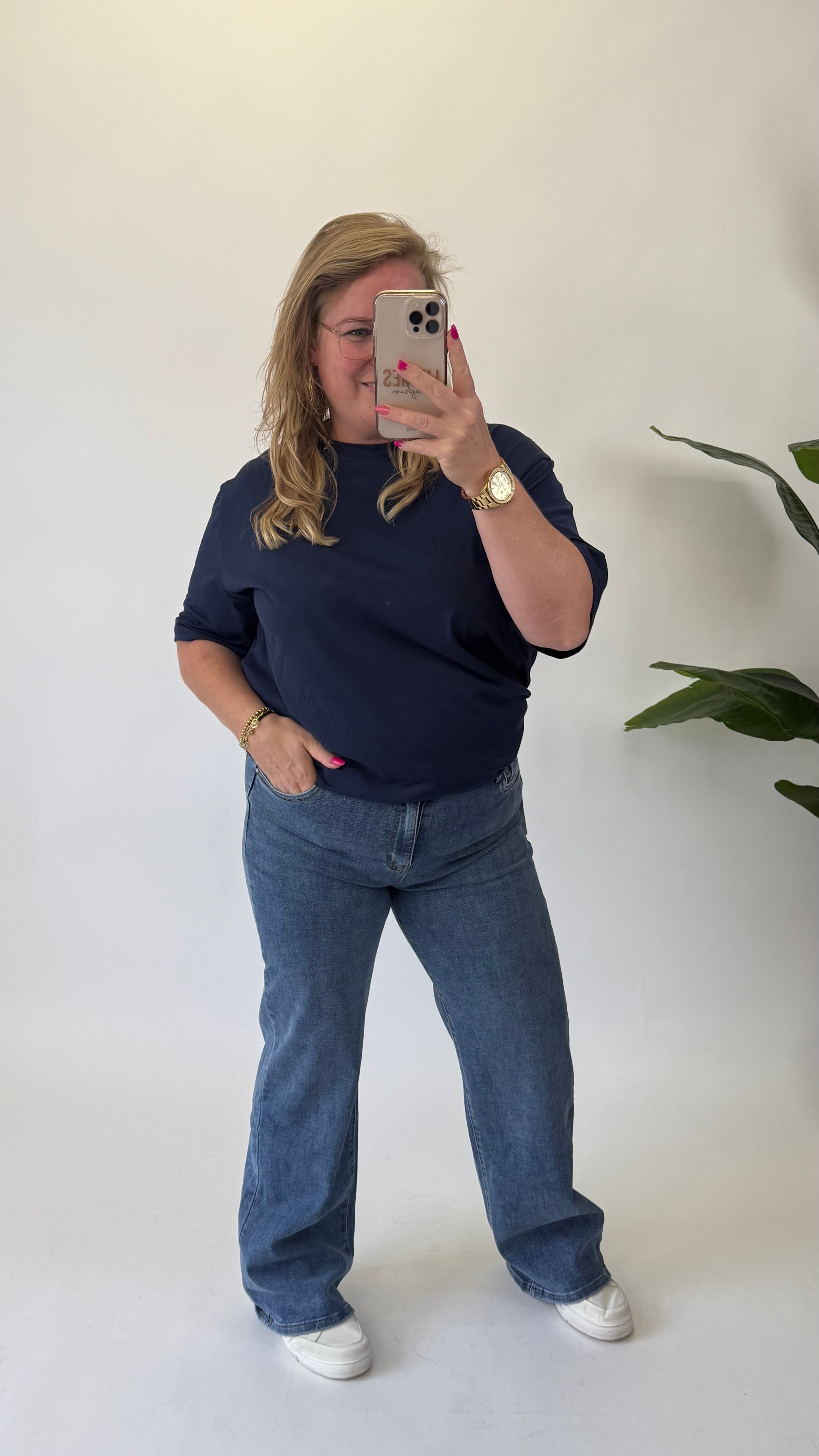 MOM WIDE LEG JEANS MERK GOODIES DJ2456 (40 bis 48) - GRAU