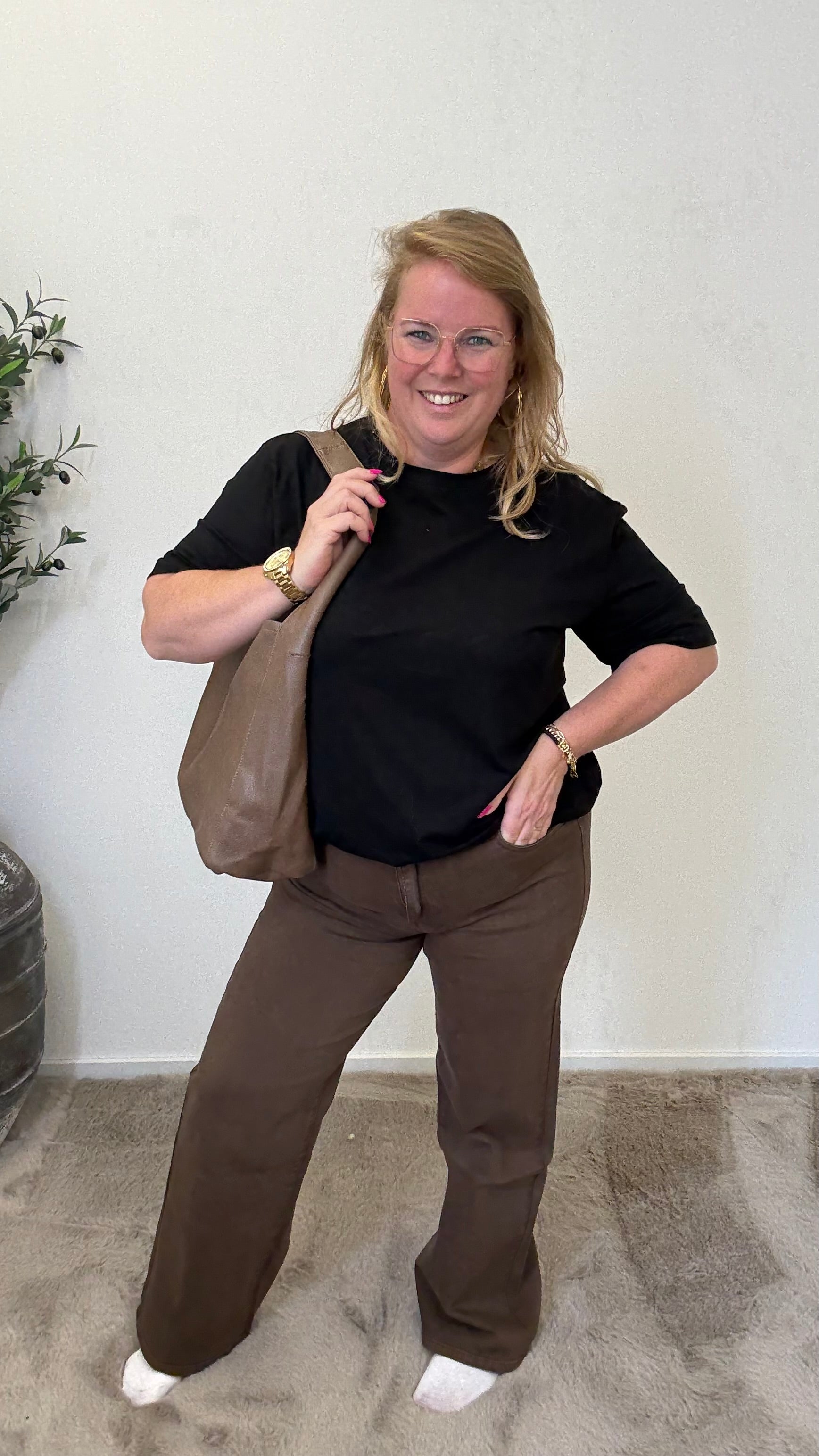 MOM WIDE LEG JEANS MERK GOODIES DJ2456 (40 bis 48) - GRAU