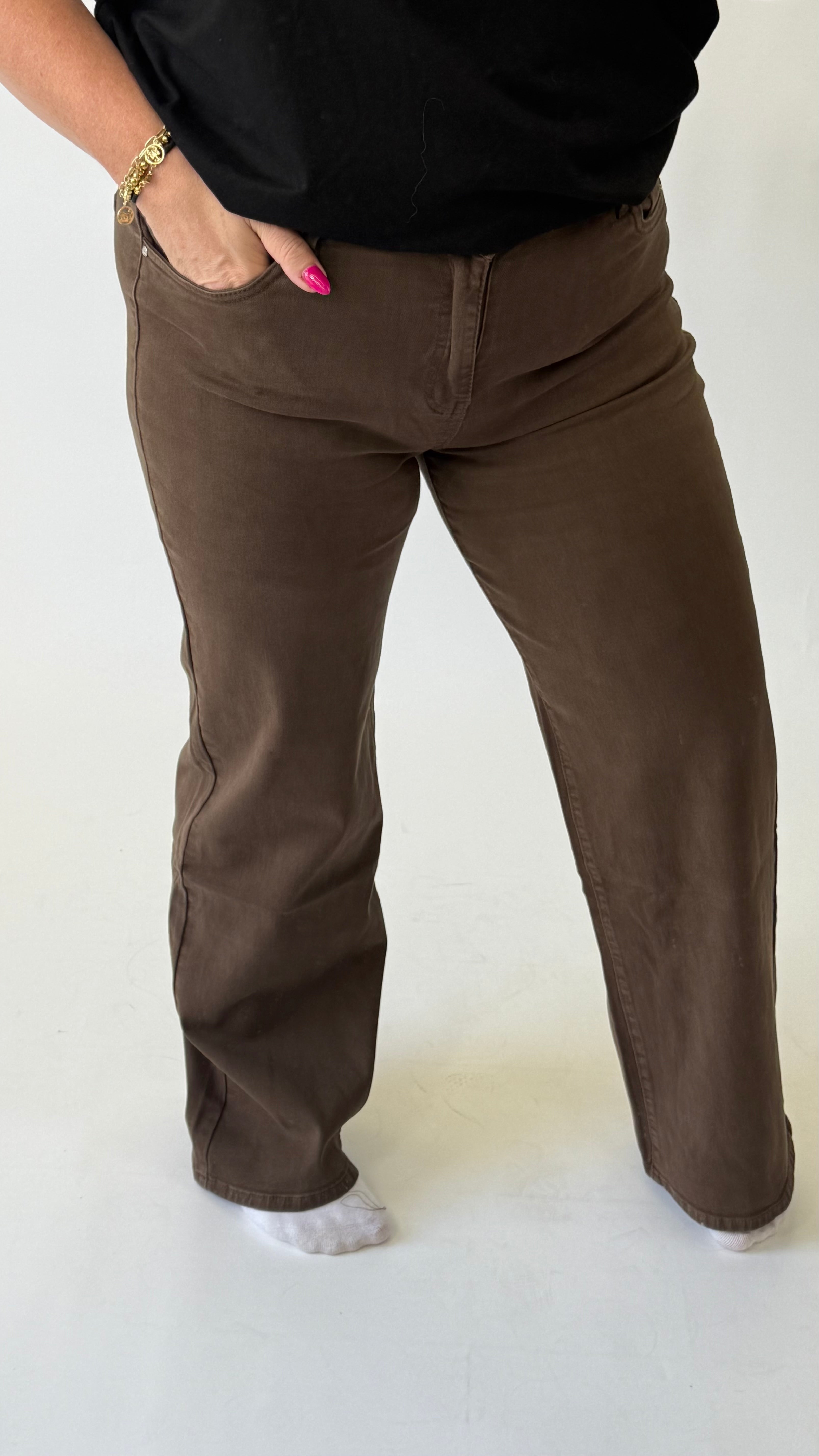 MOM WIDE LEG JEANS MERK GOODIES DJ2456 (40 bis 48) - GRAU