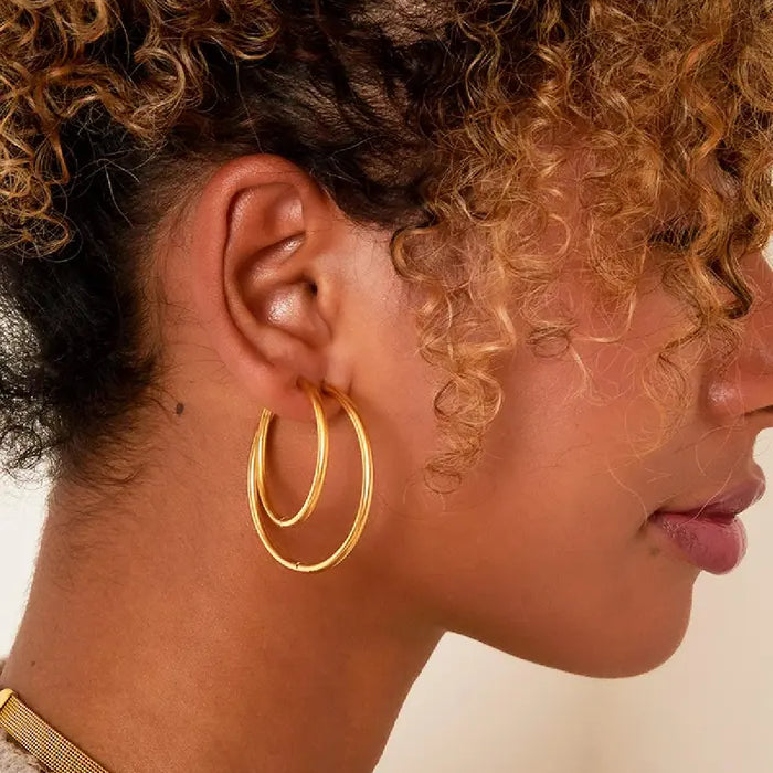 BASIC CIRCLE OHRRINGE GRÖSSE S/M/L - 2 KLAR