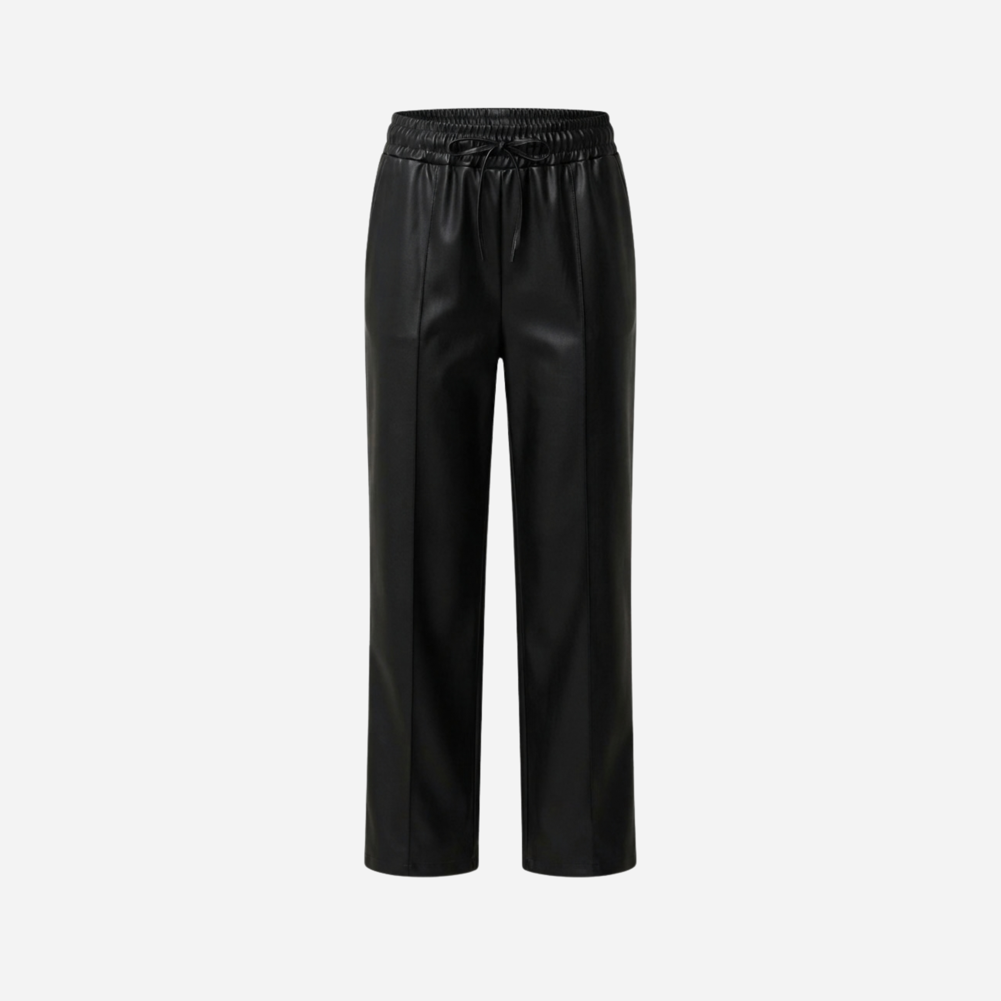 LEATHER LOOK PANTALON ZWART