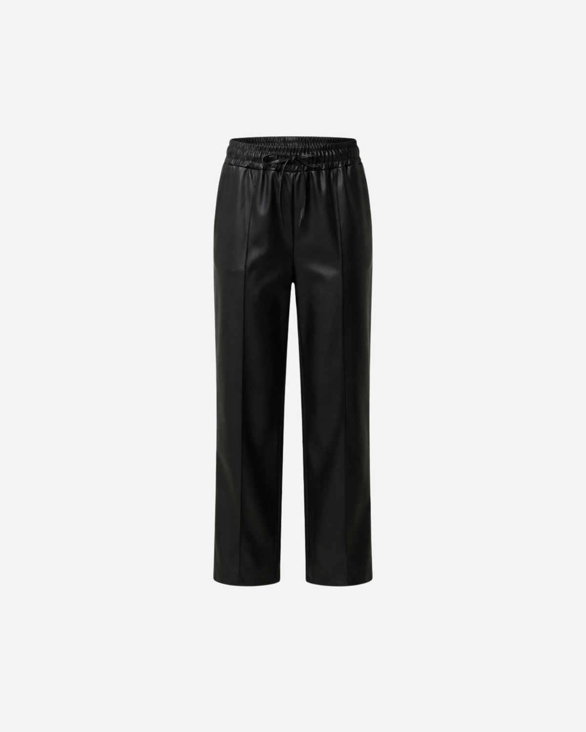 LEATHER LOOK PANTALON ZWART