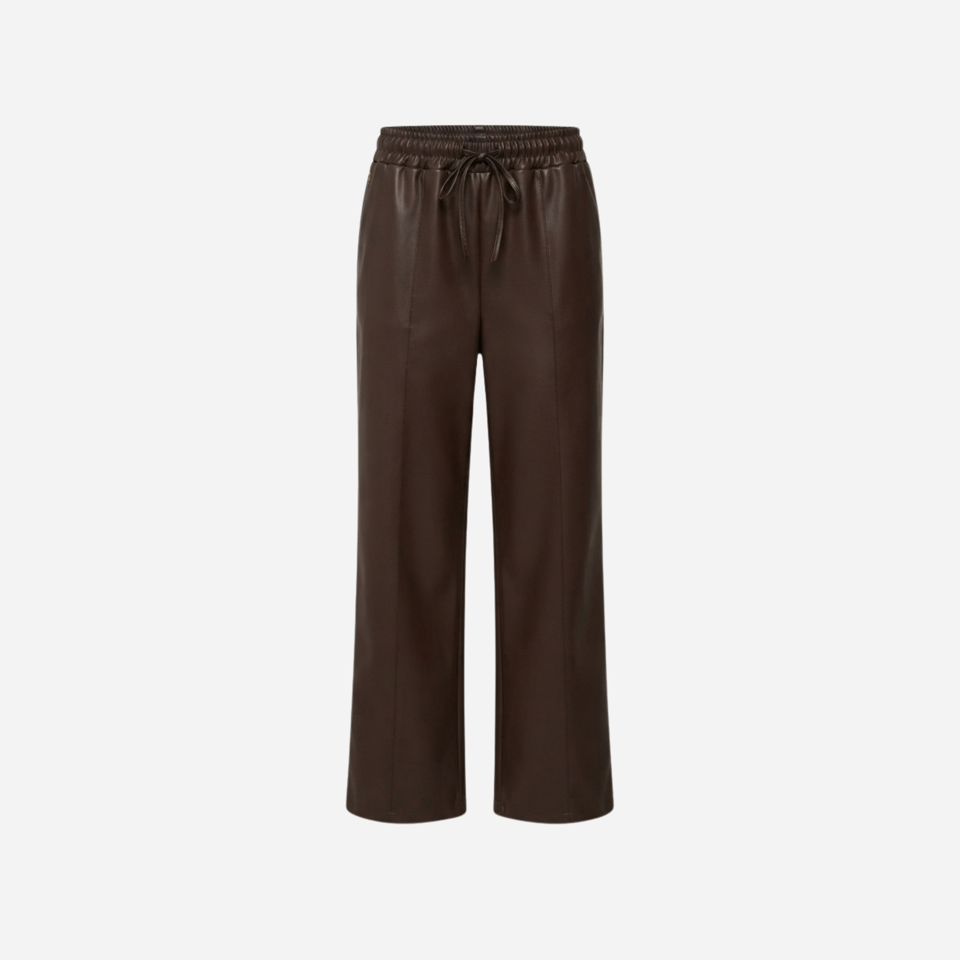 LEATHER LOOK PANTALON ESPRESSO