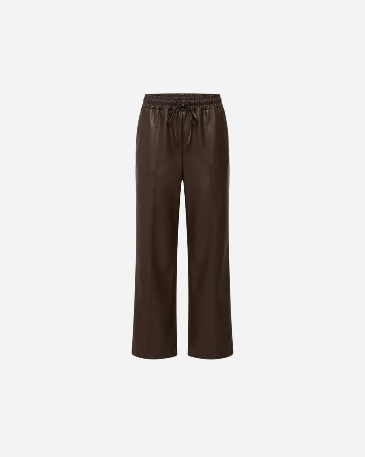 LEATHER LOOK PANTALON ESPRESSO