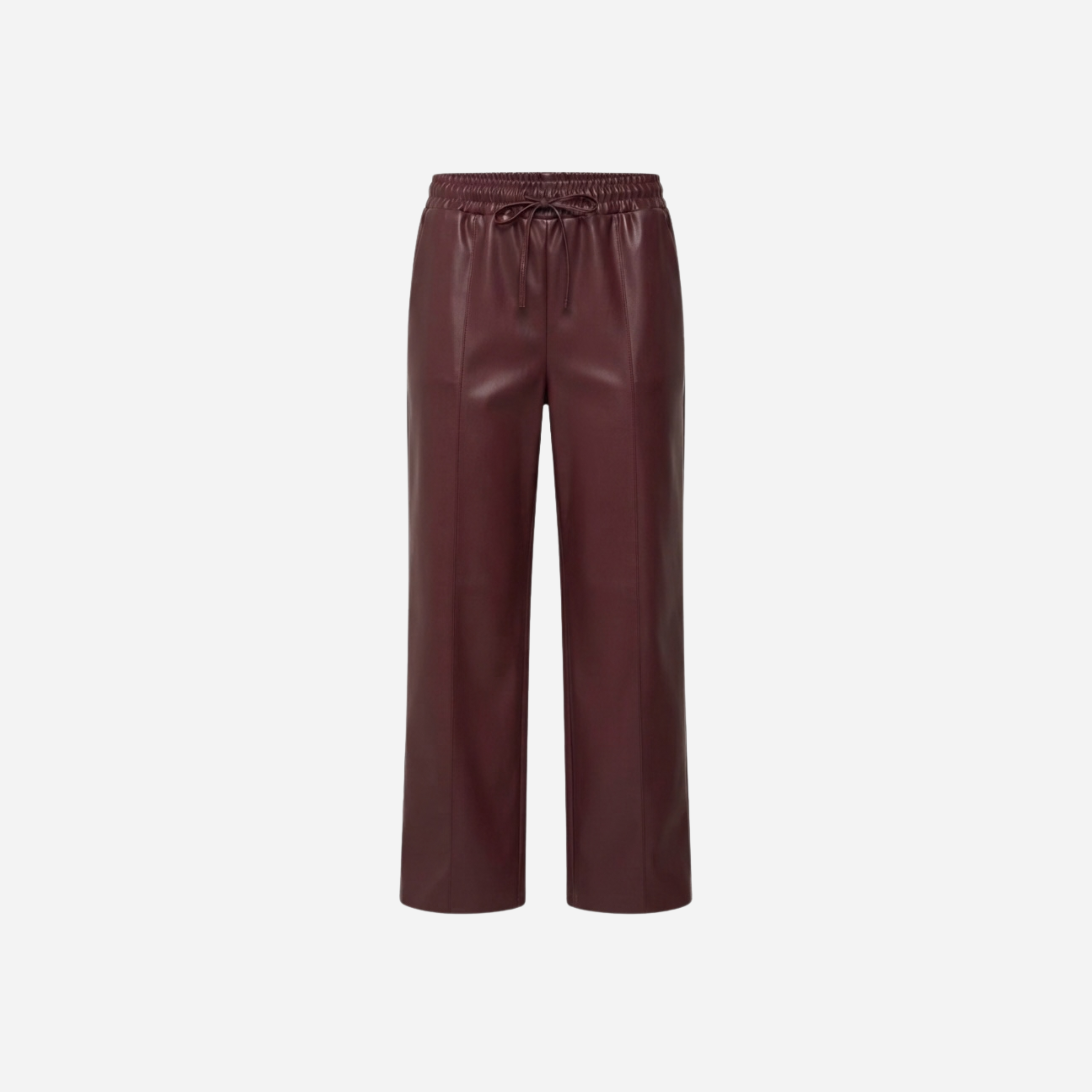LEATHER LOOK PANTALON BURGUNDY