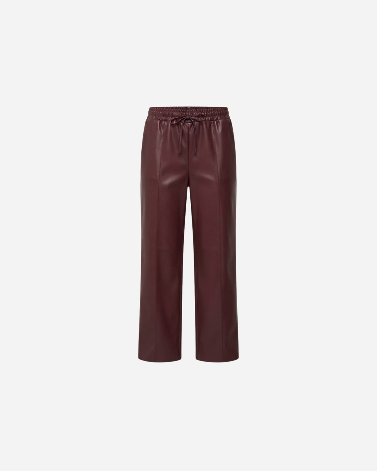 LEATHER LOOK PANTALON BURGUNDY