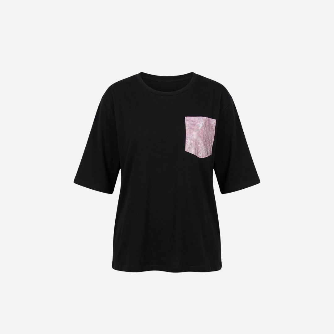 T-SHIRT MET GLITTERZAKJE - 1988