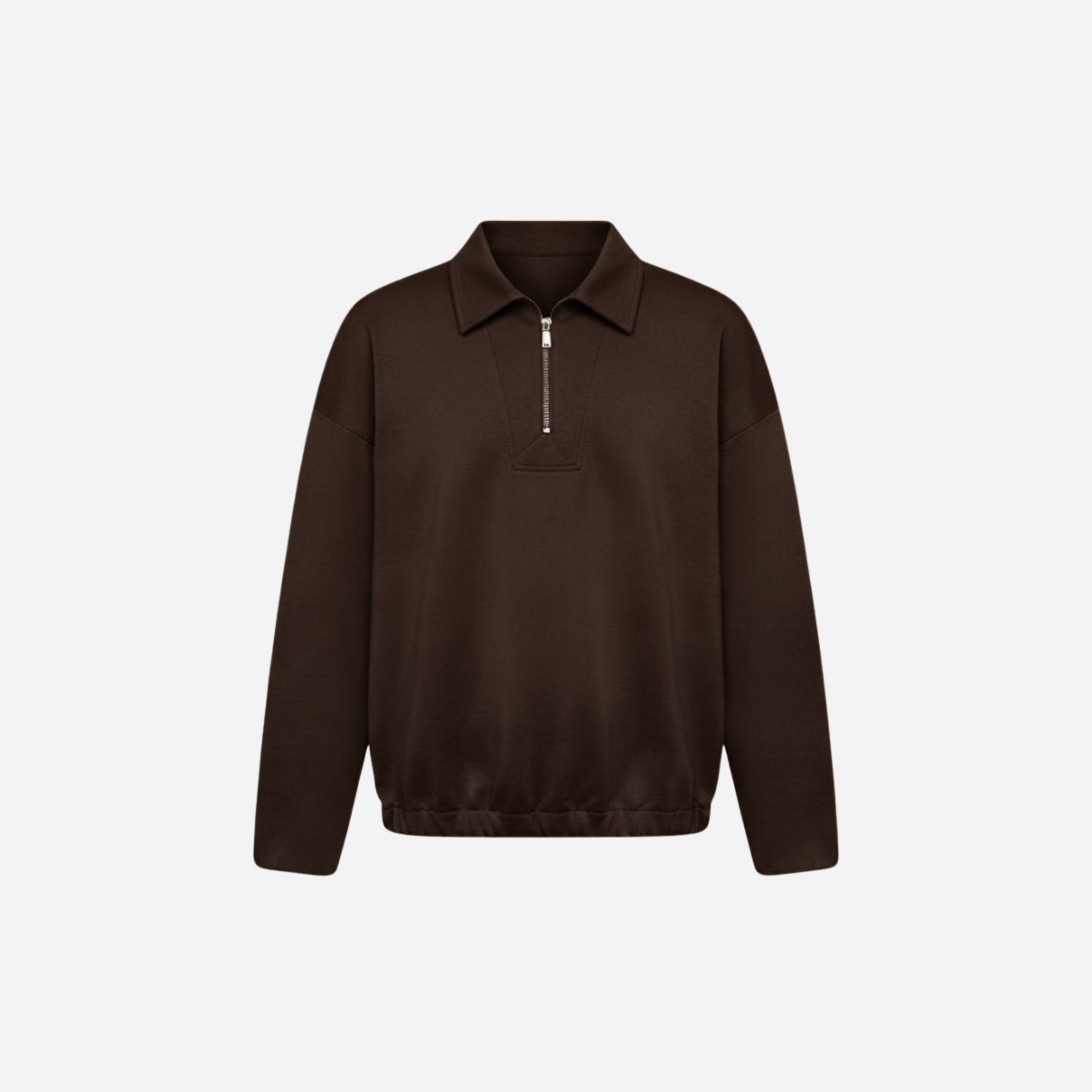 ZIPPER SWEATER ESPRESSO
