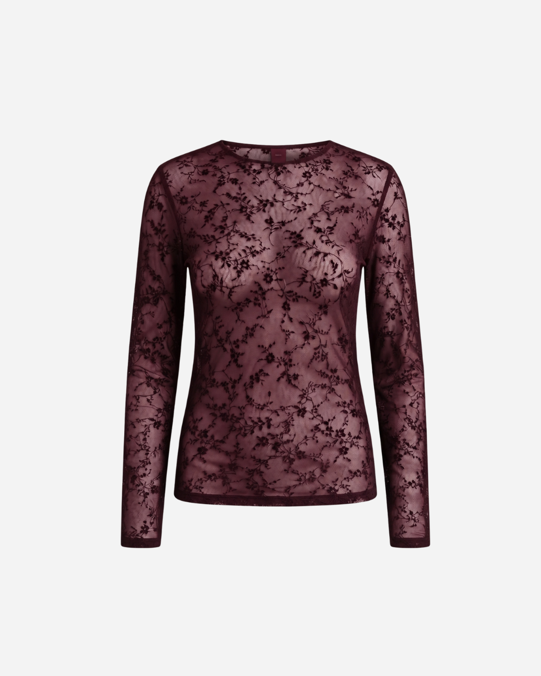 LACE TOP FLOWERS BURGUNDY