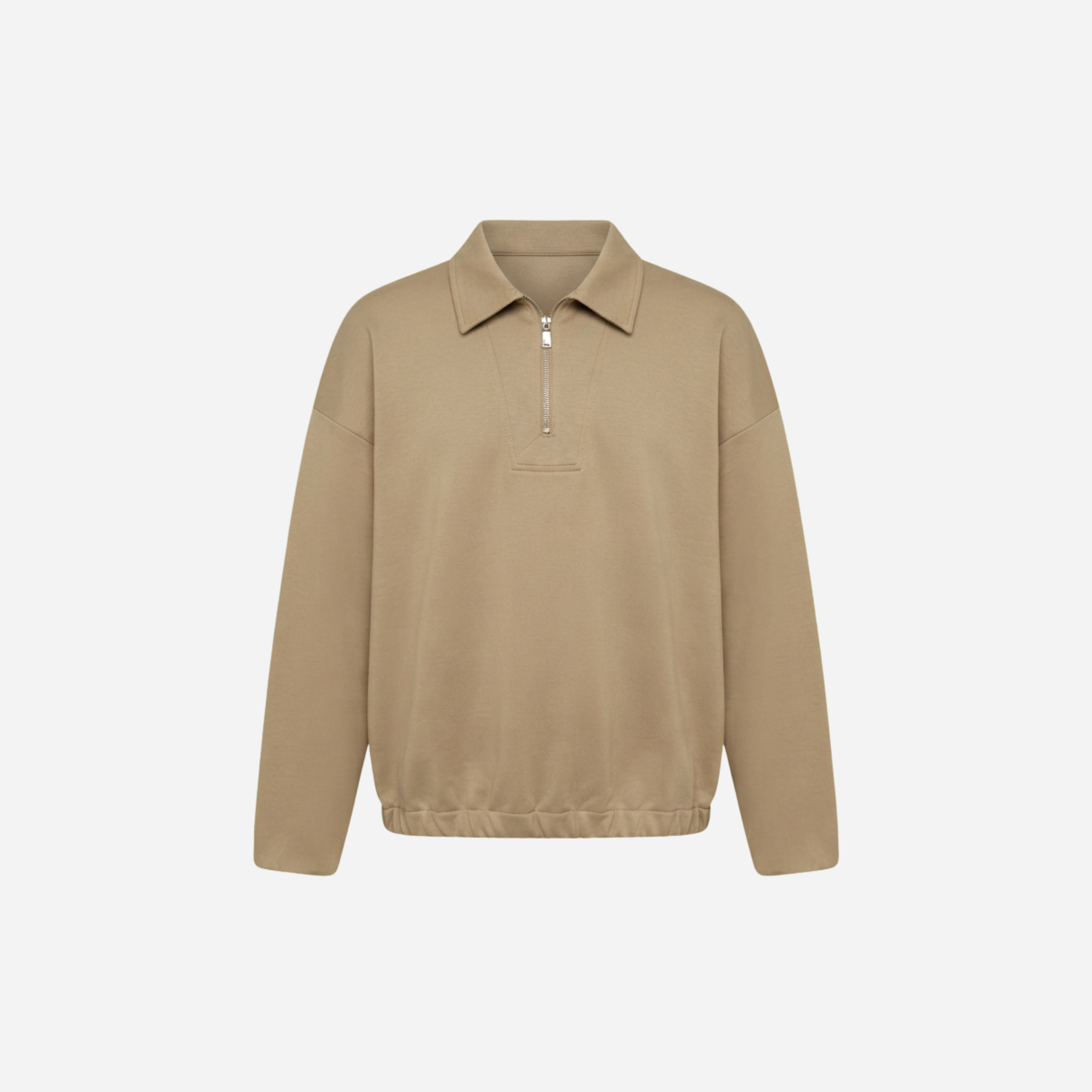 ZIPPER SWEATER TAUPE