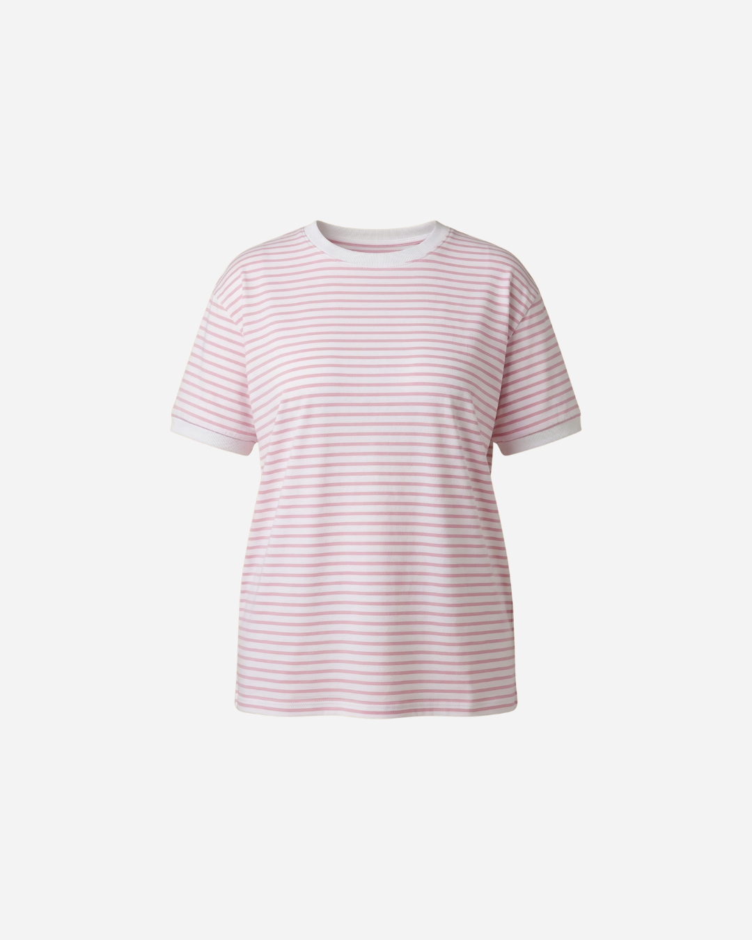 STREEPJES T-SHIRT ROZE/WIT