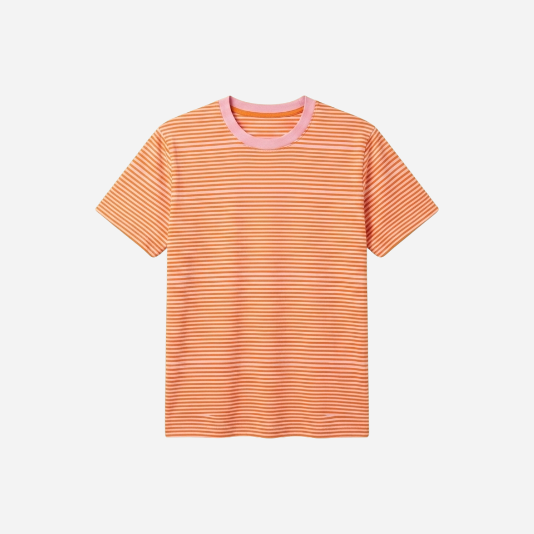 STREEPJES T-SHIRT ORANJE/ROZE