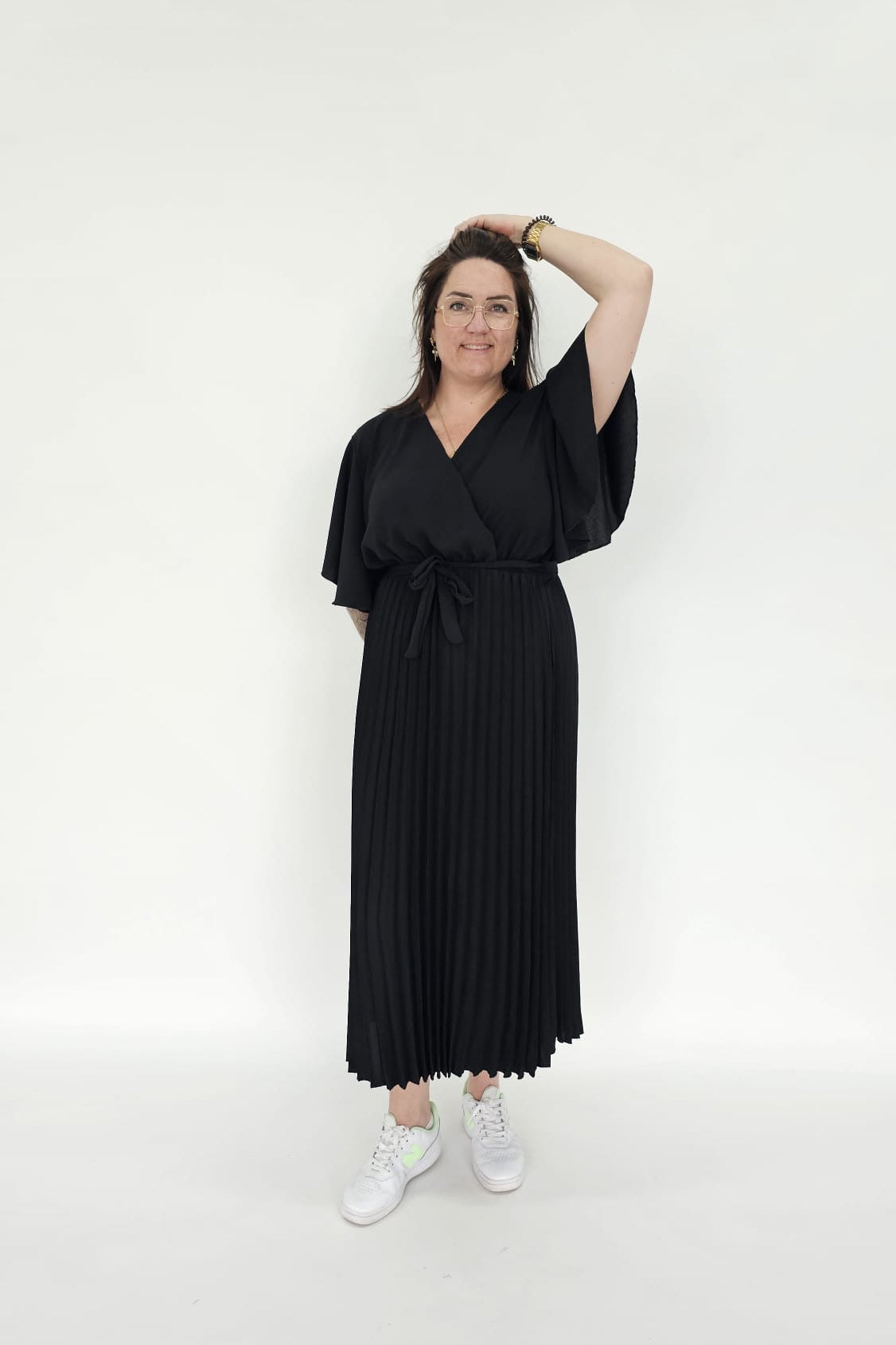 PLISSE RUFFEL JURK - 2042