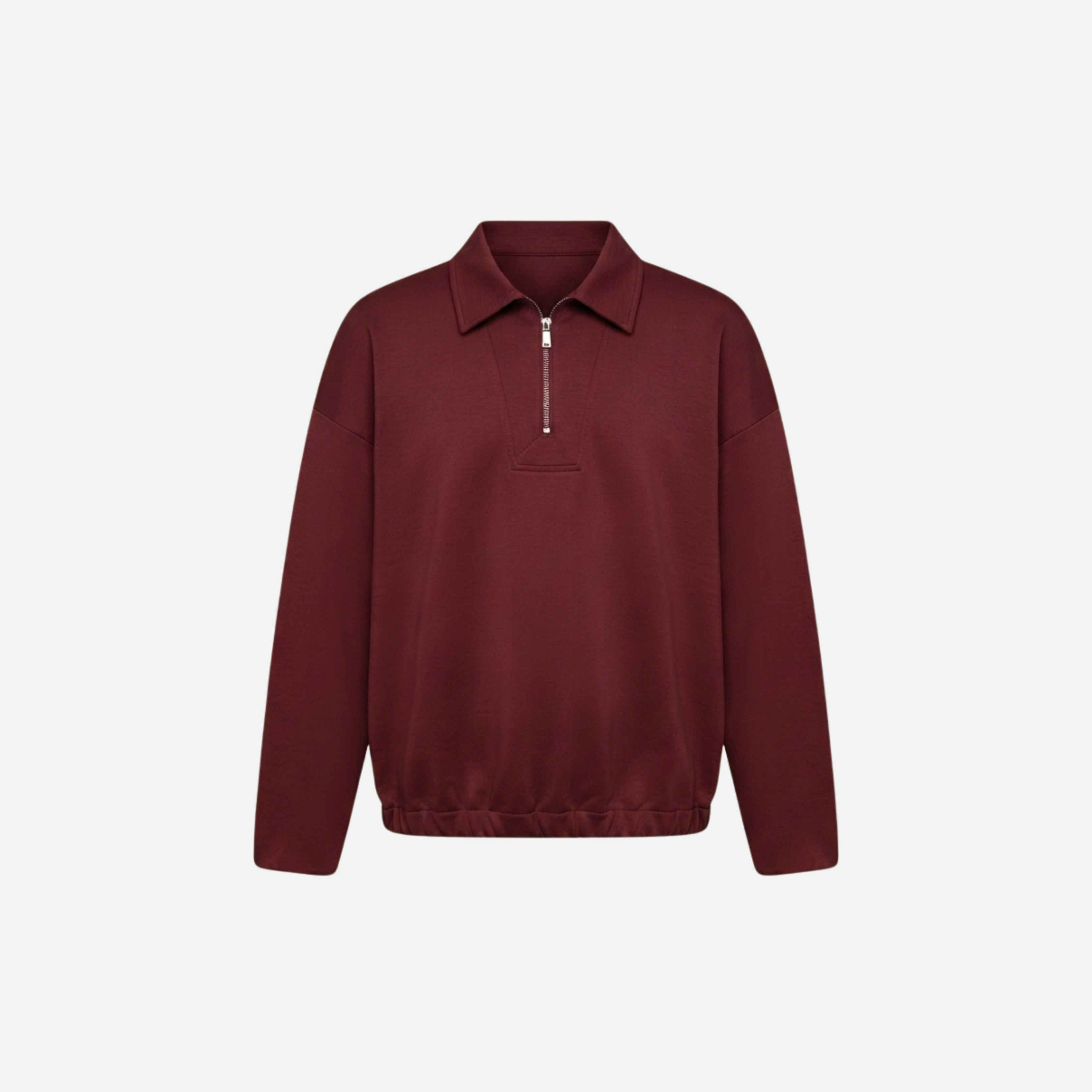ZIPPER SWEATER BURGUNDY