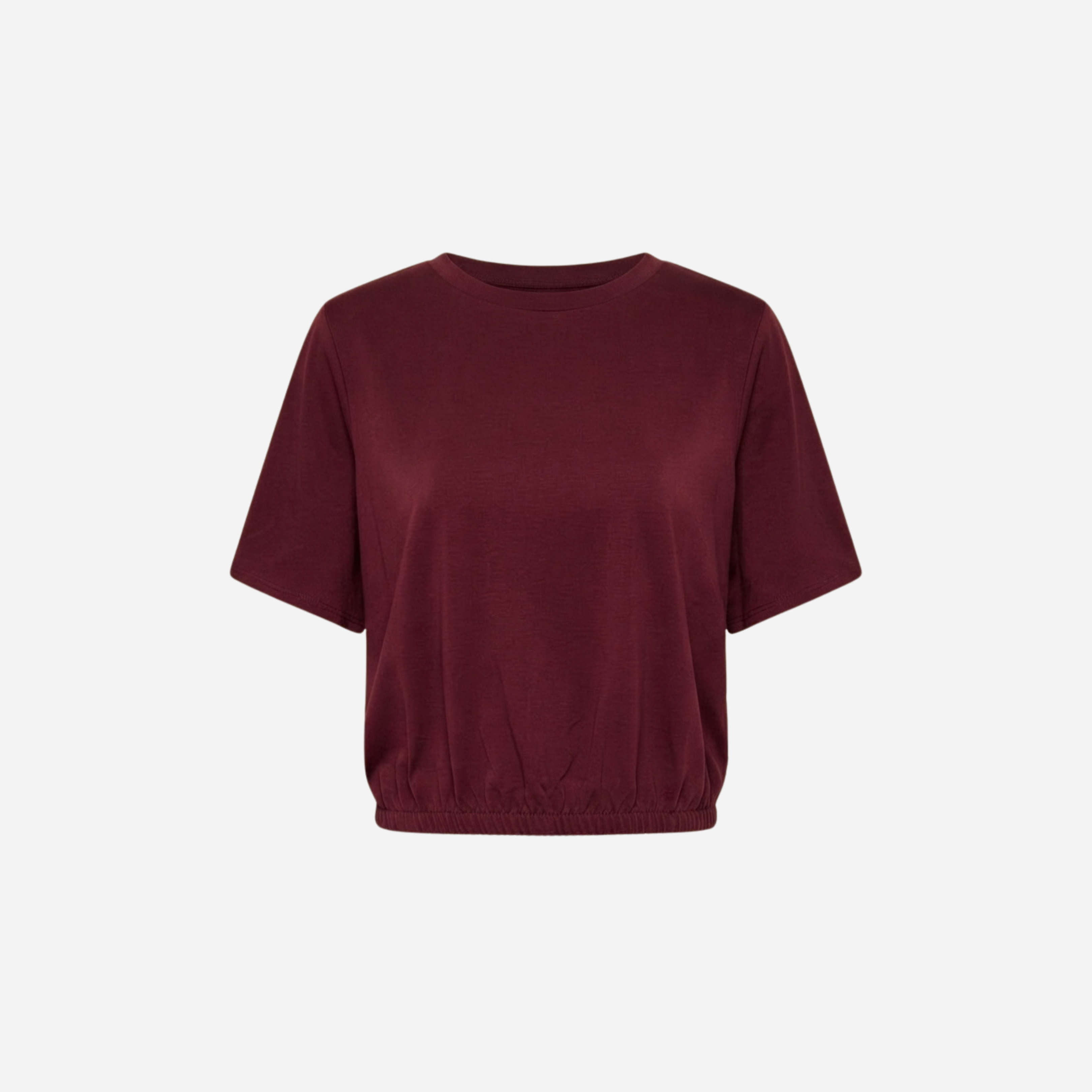 T-SHIRT MET ELASTIEK BURGUNDY