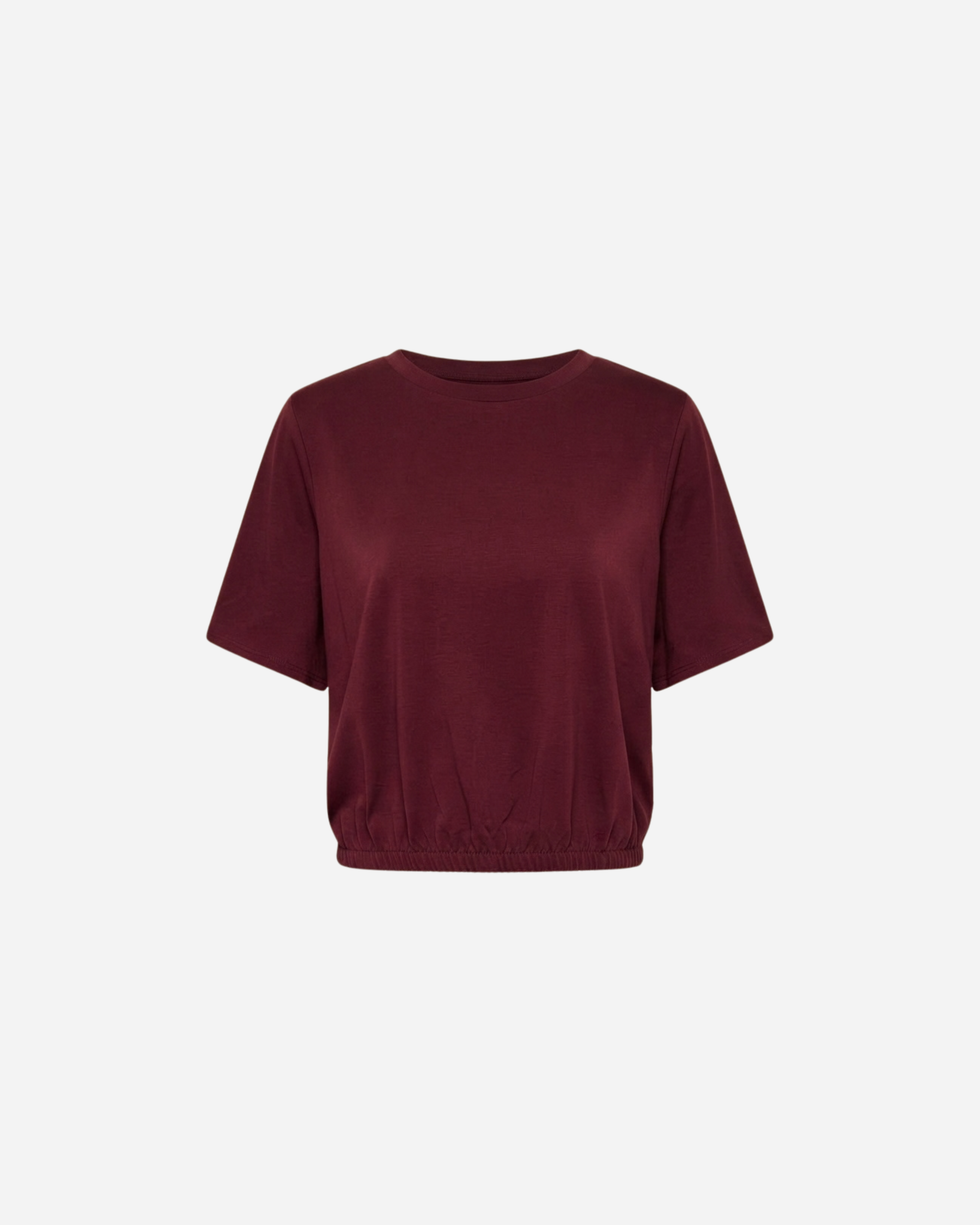 T-SHIRT MET ELASTIEK BURGUNDY