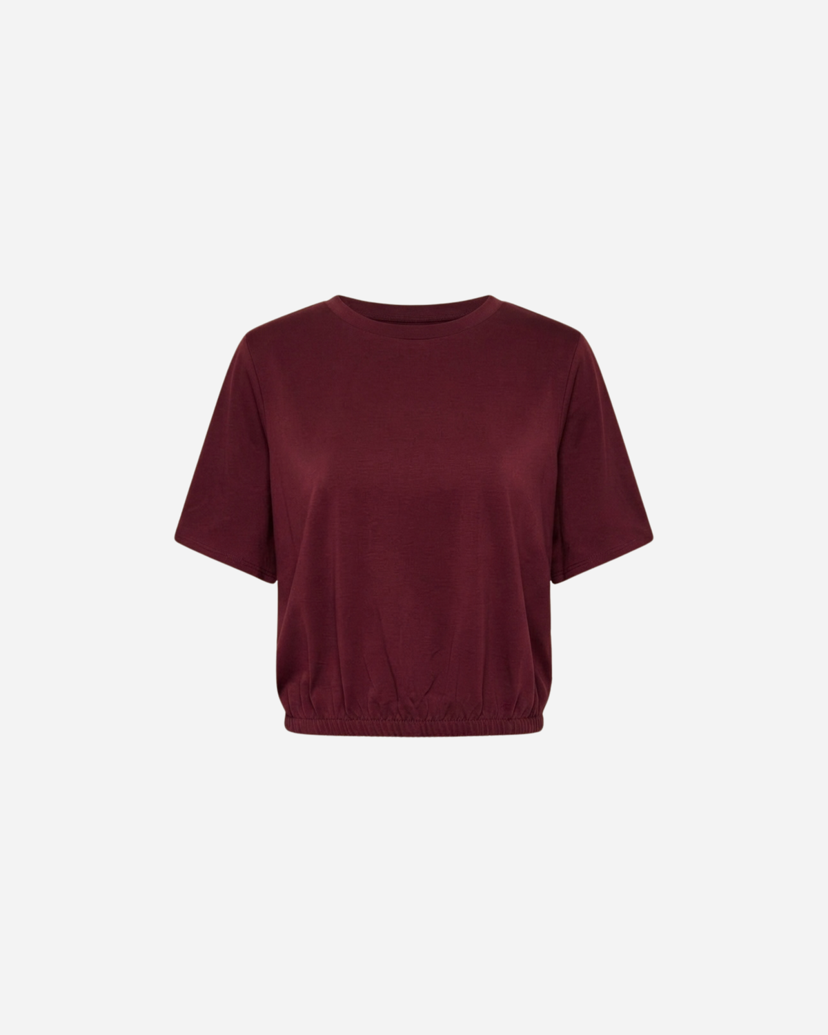 T-SHIRT MET ELASTIEK BURGUNDY