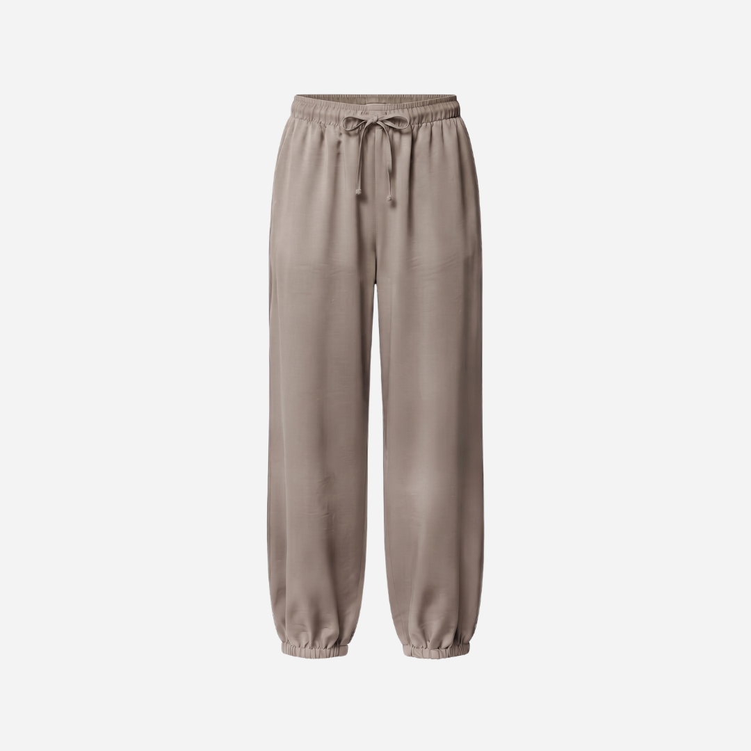 SILK LOOK BROEK TAUPE
