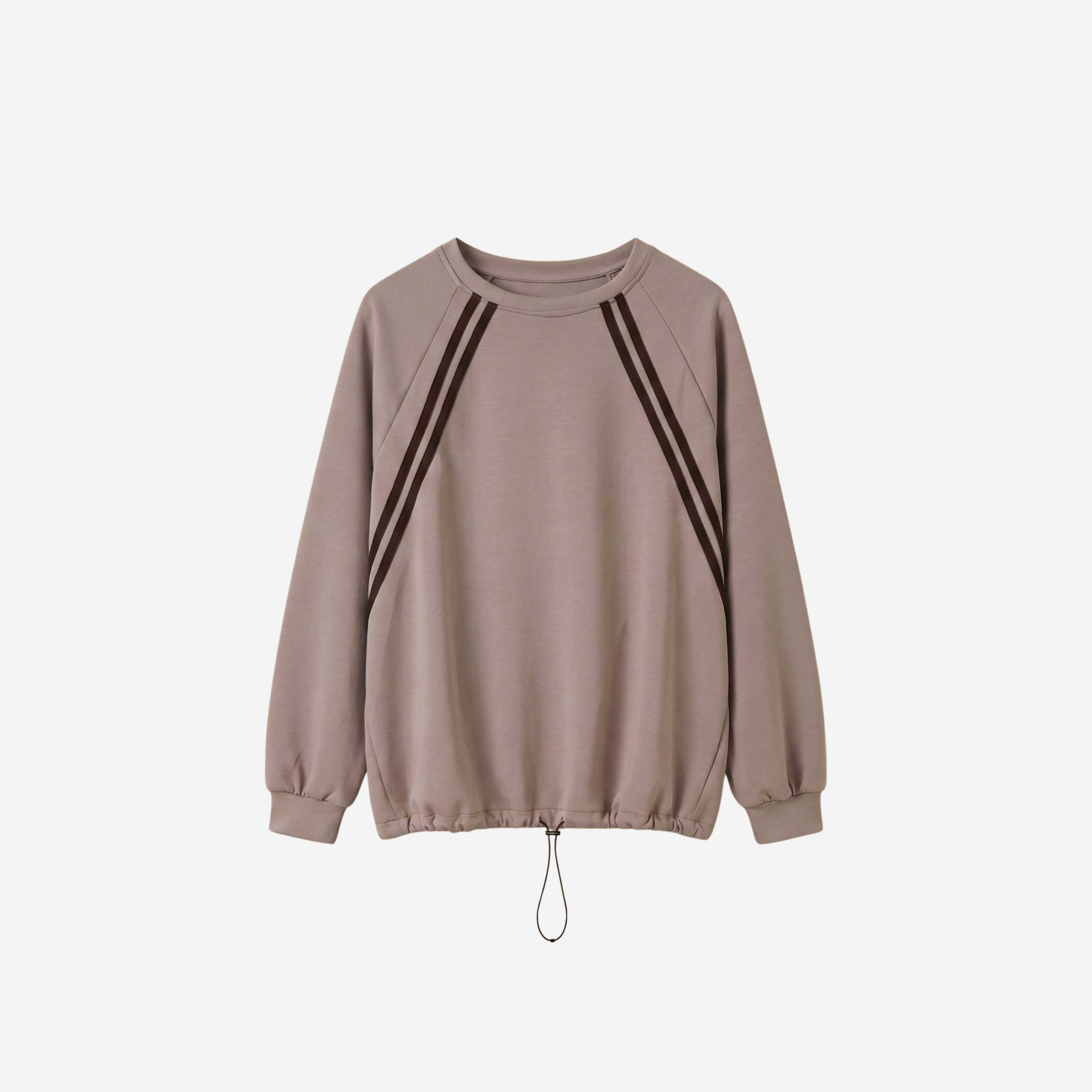 SPORTI SWEATER MET KOORD TAUPE