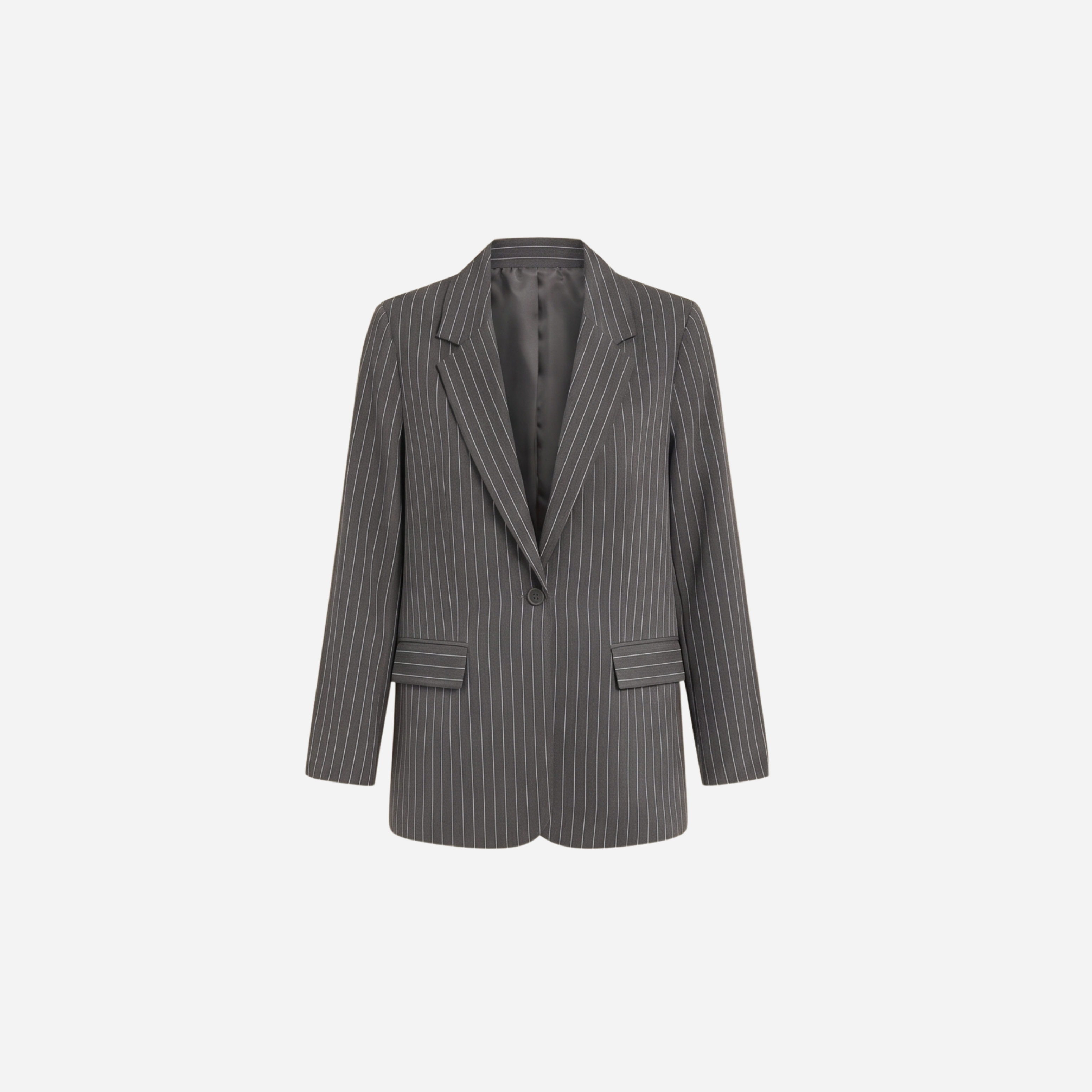 LA KRIJTSTREEP BLAZER GRIJS