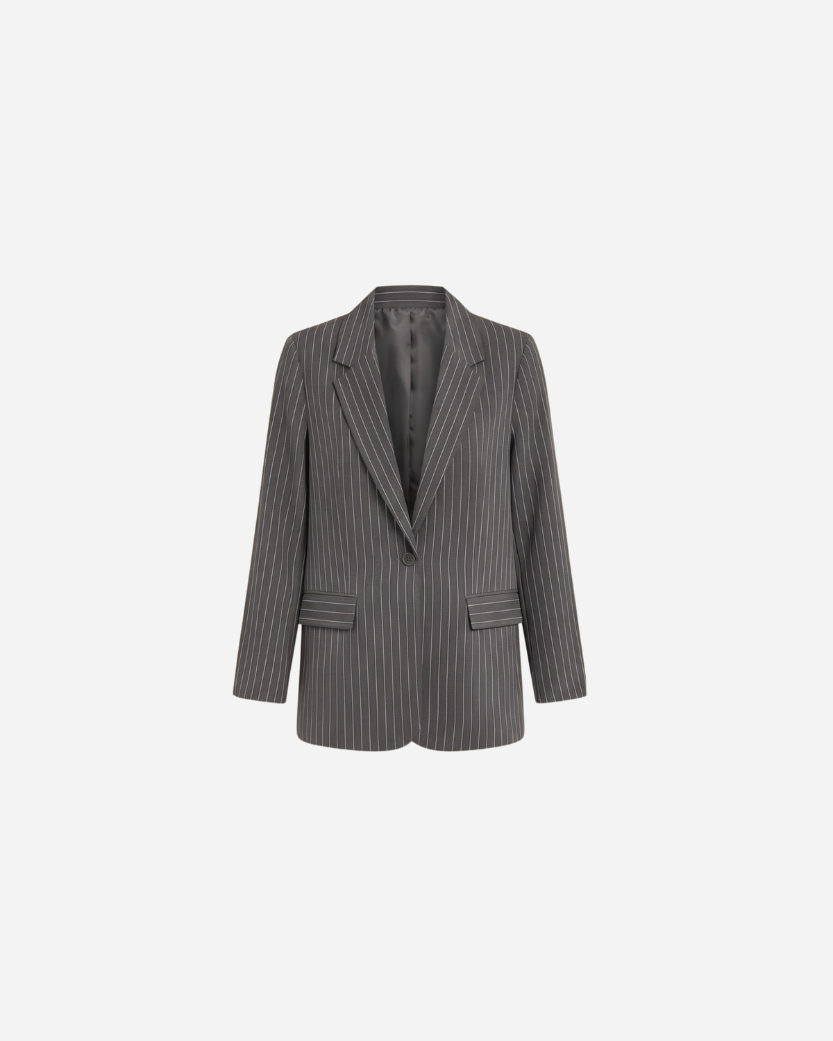 LA KRIJTSTREEP BLAZER GRIJS