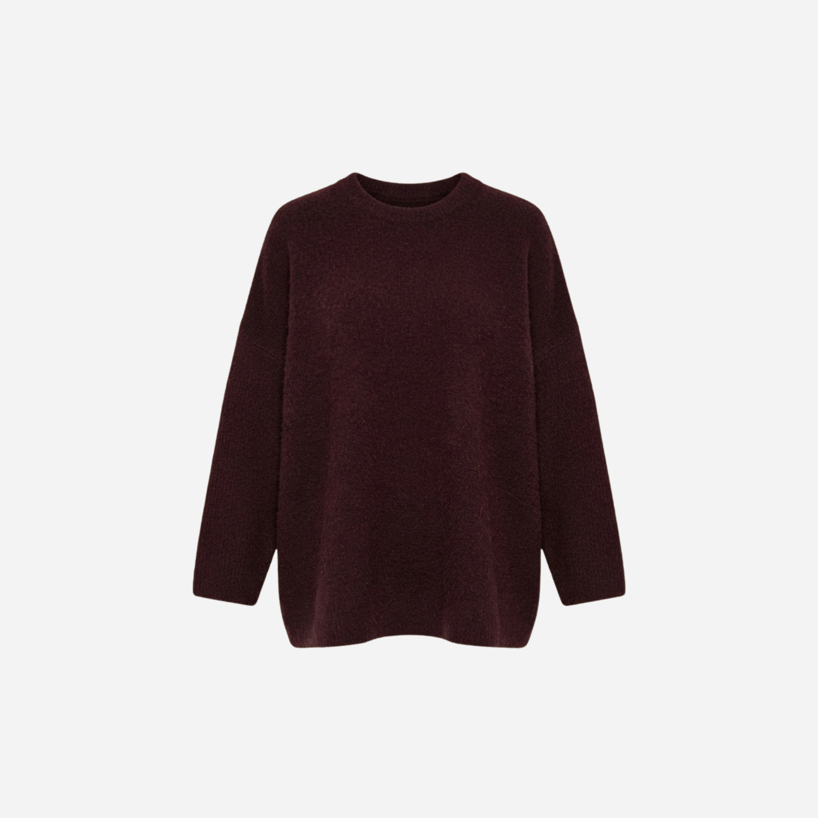 OVERSIZED ZACHTE TRUI BURGUNDY