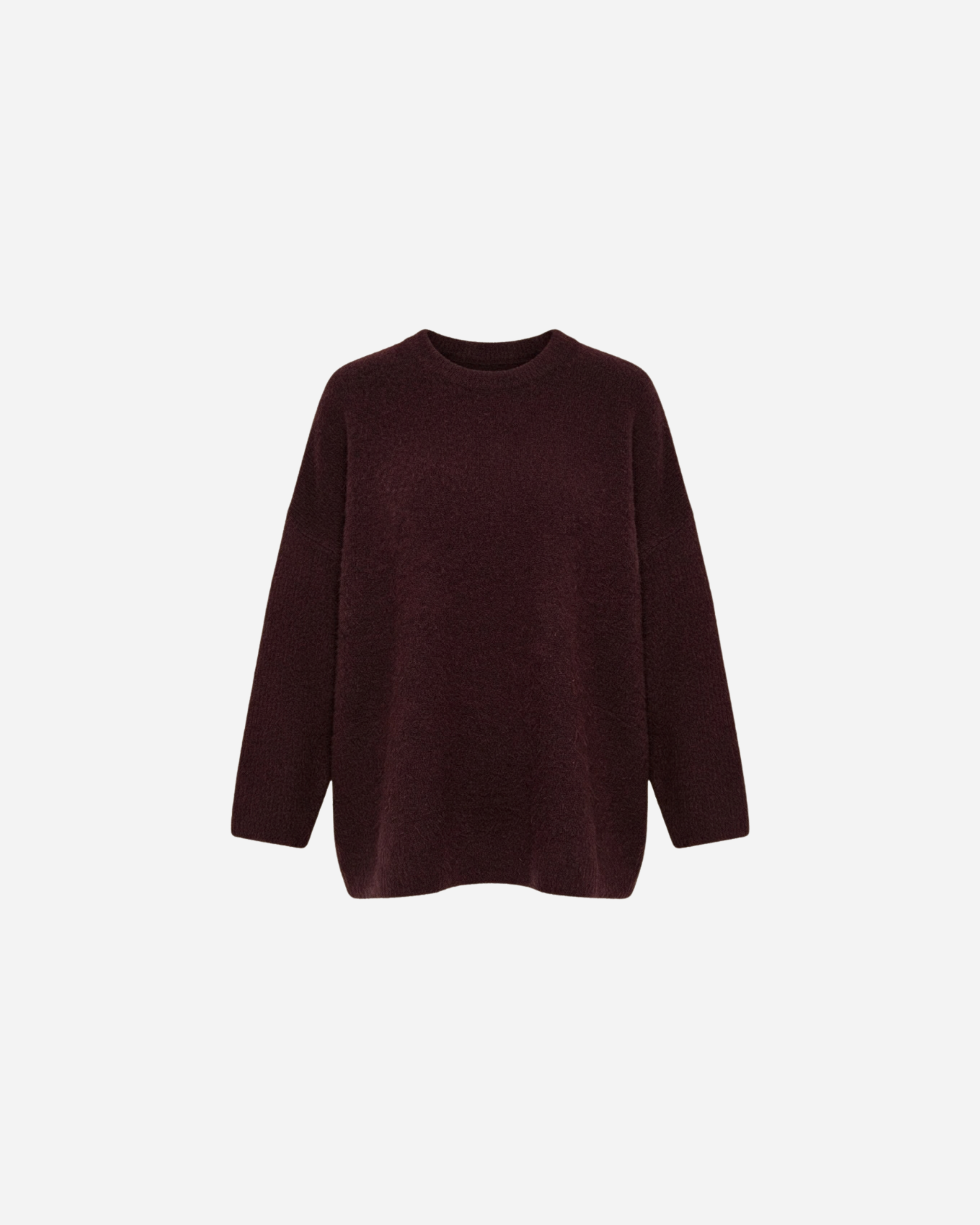 OVERSIZED ZACHTE TRUI BURGUNDY