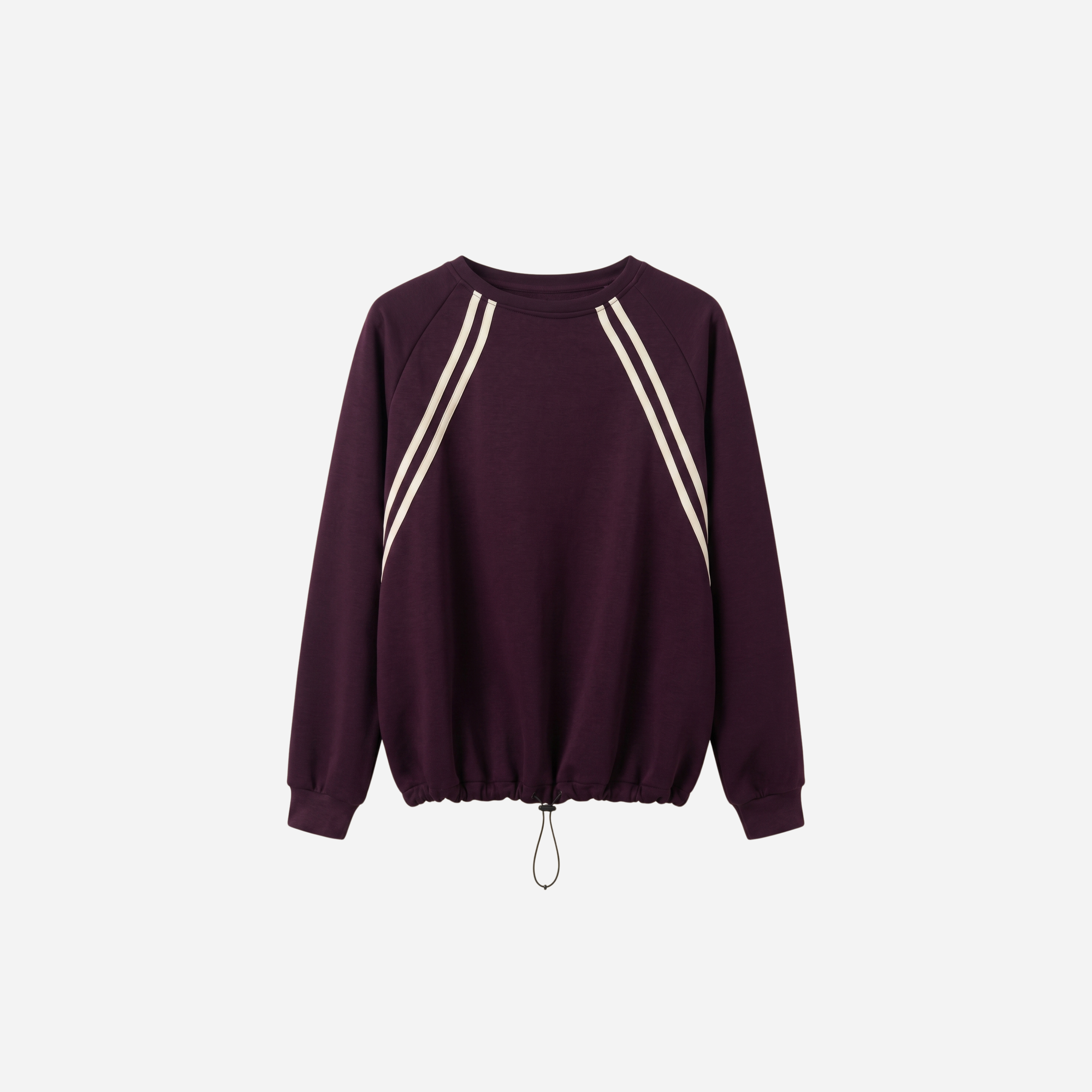 SPORTI SWEATER MET KOORD AUBERGINE