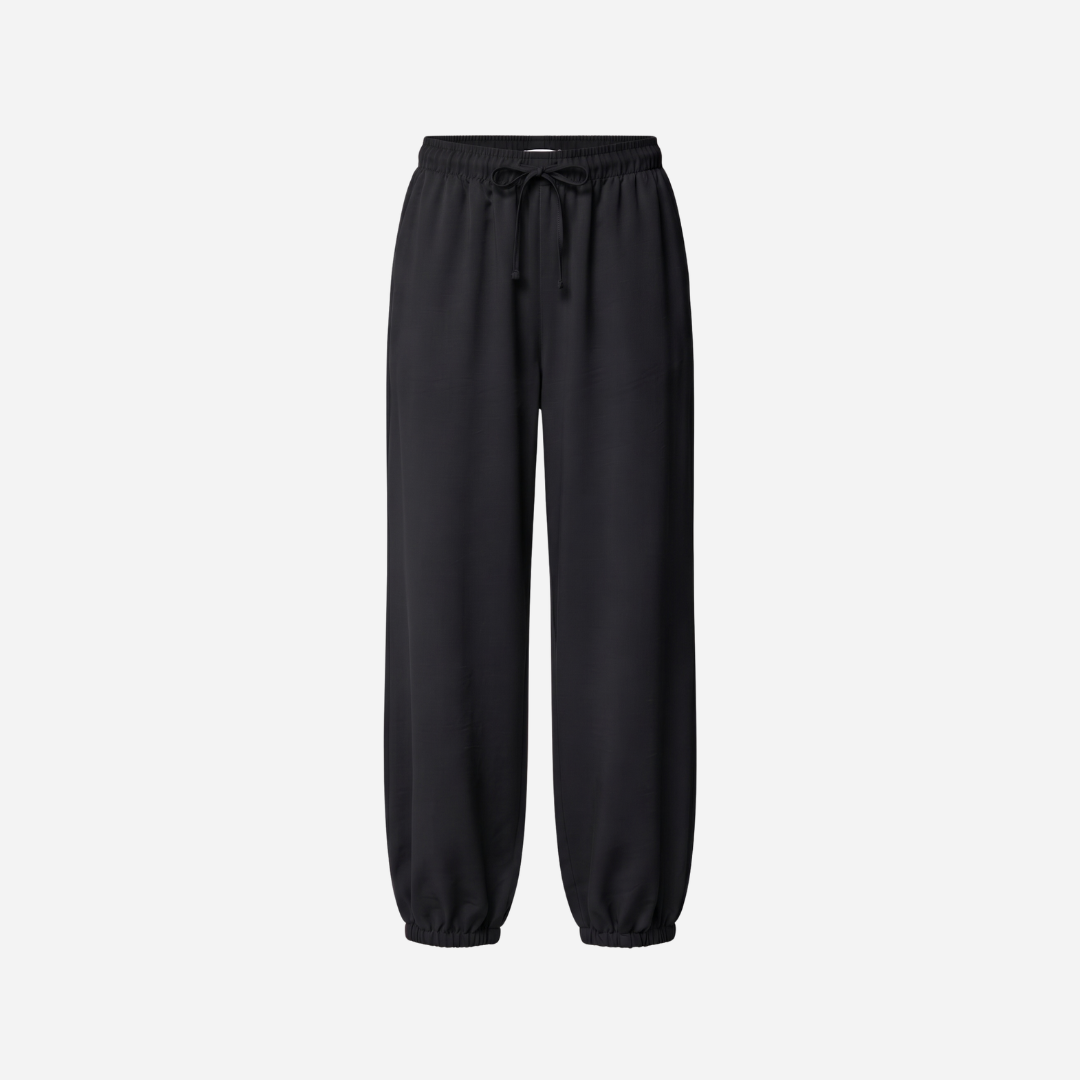 SILK LOOK BROEK ZWART