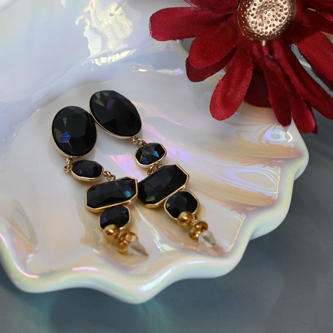 OVAALE STEINOHRRINGE - 2 KLAR