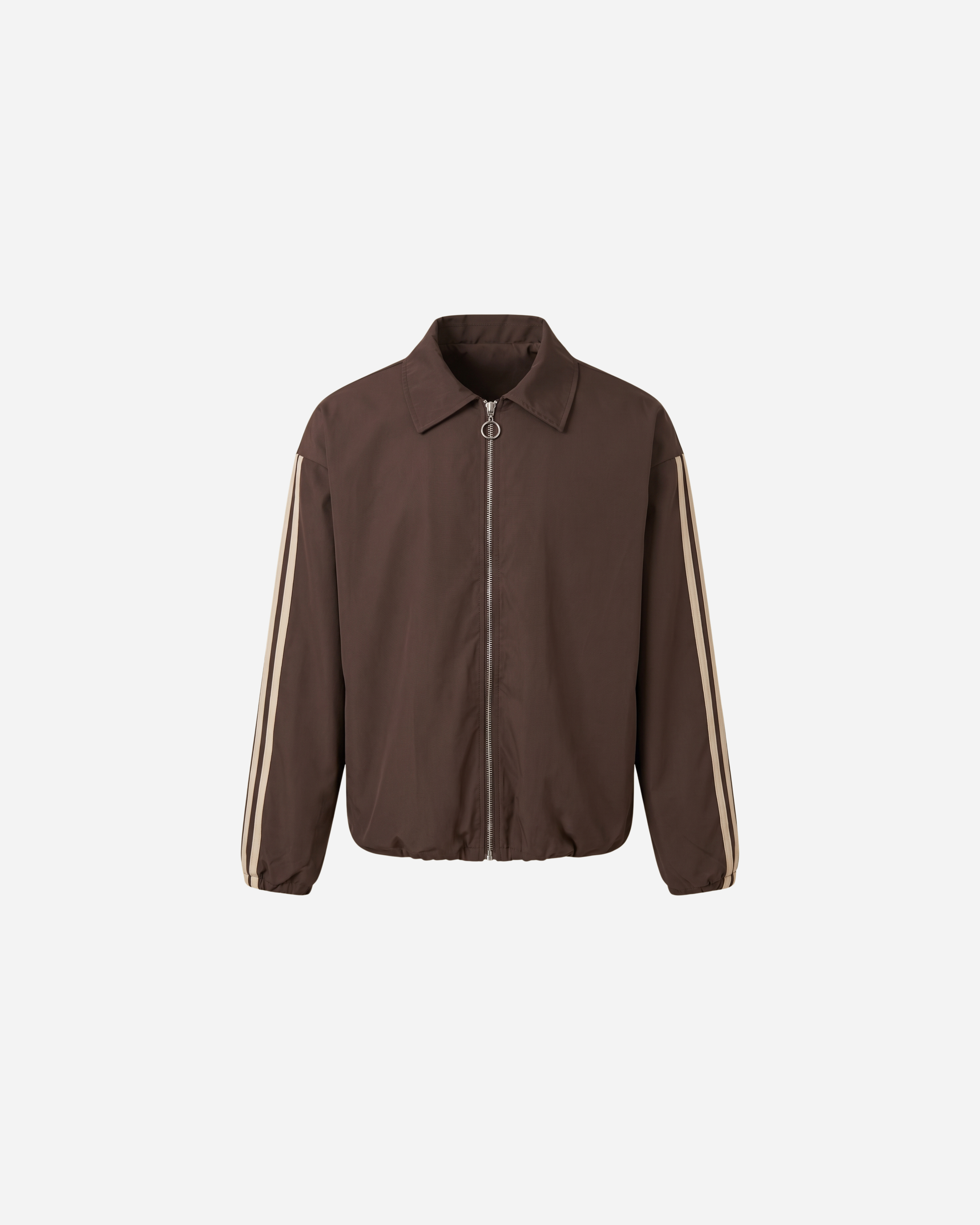 TRIPLE BEIGE STREEP WIND JACK ESPRESSO