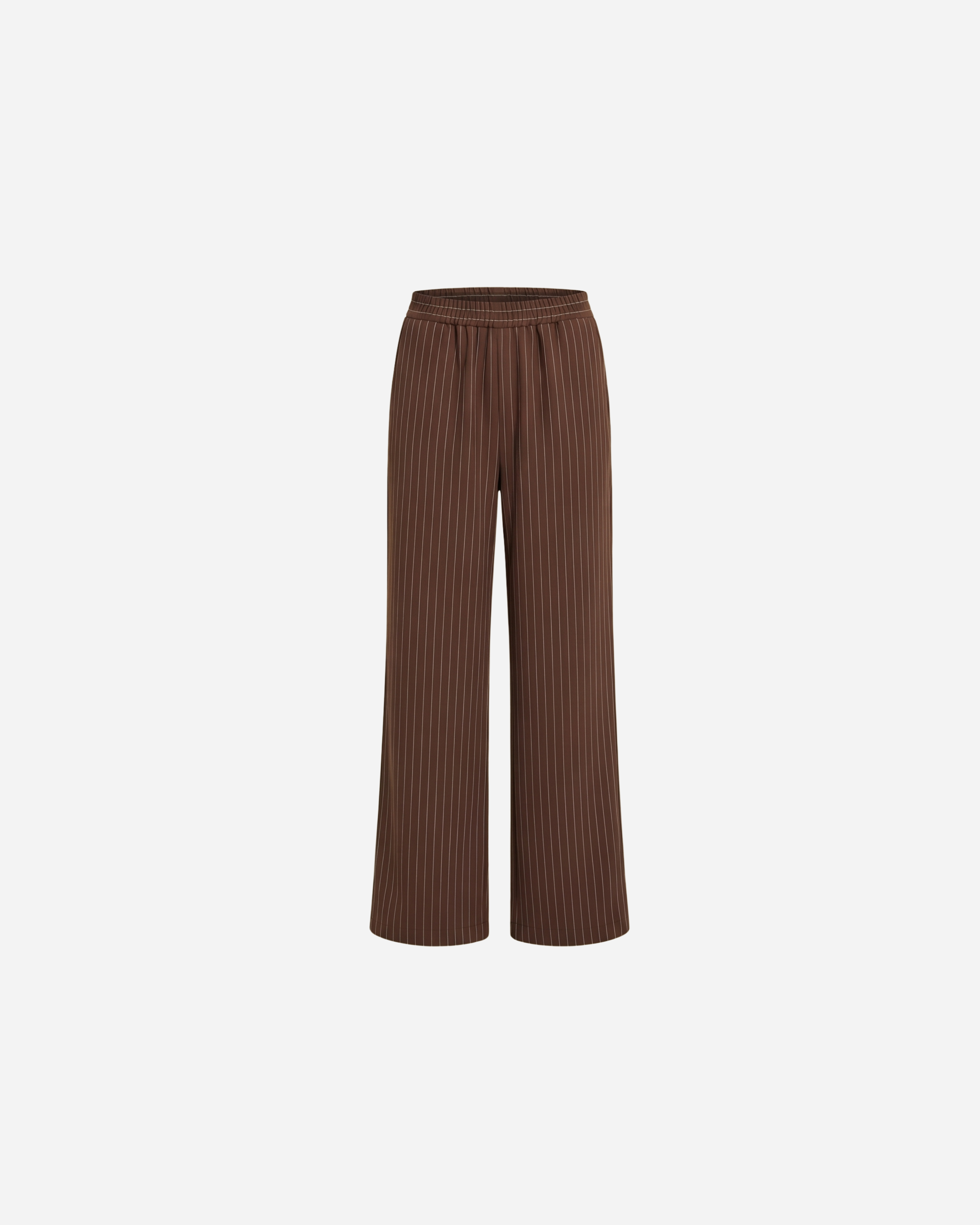 KRIJTSTREEP PANTALON BRUIN