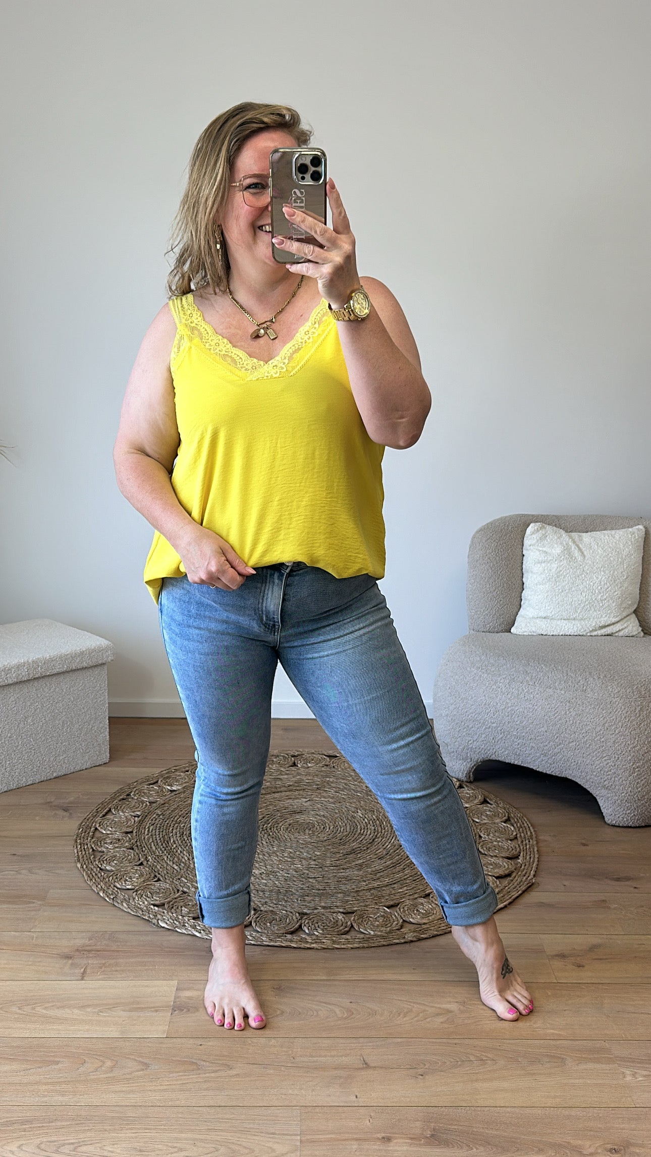 ESSIE TOP MIT SPITZE - 1288