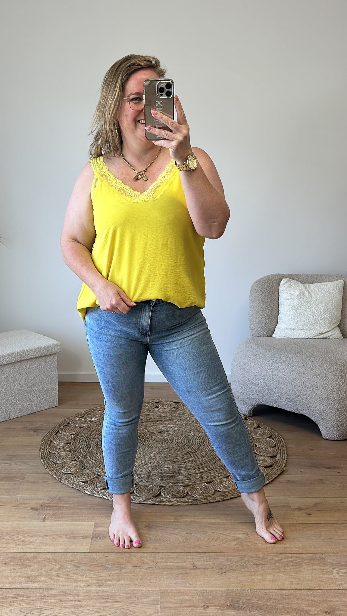 ESSIE TOP MIT SPITZE - 1288