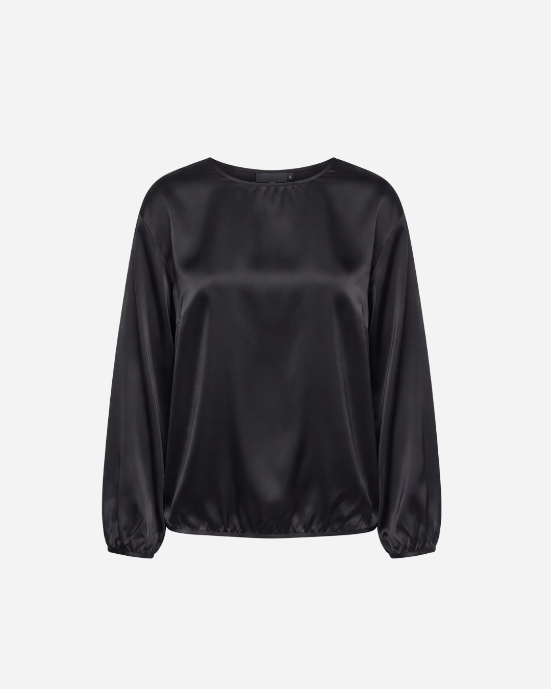 SILK LOOK TOP ZWART