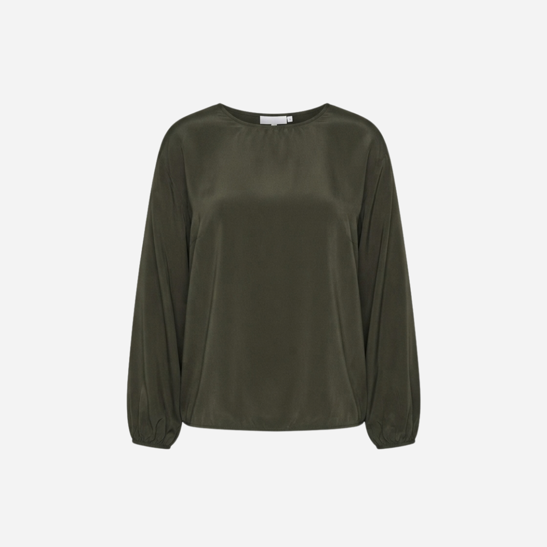 SILK LOOK TOP ARMY