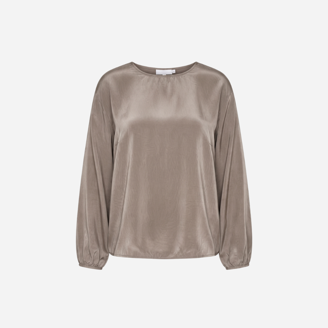 SILK LOOK TOP TAUPE