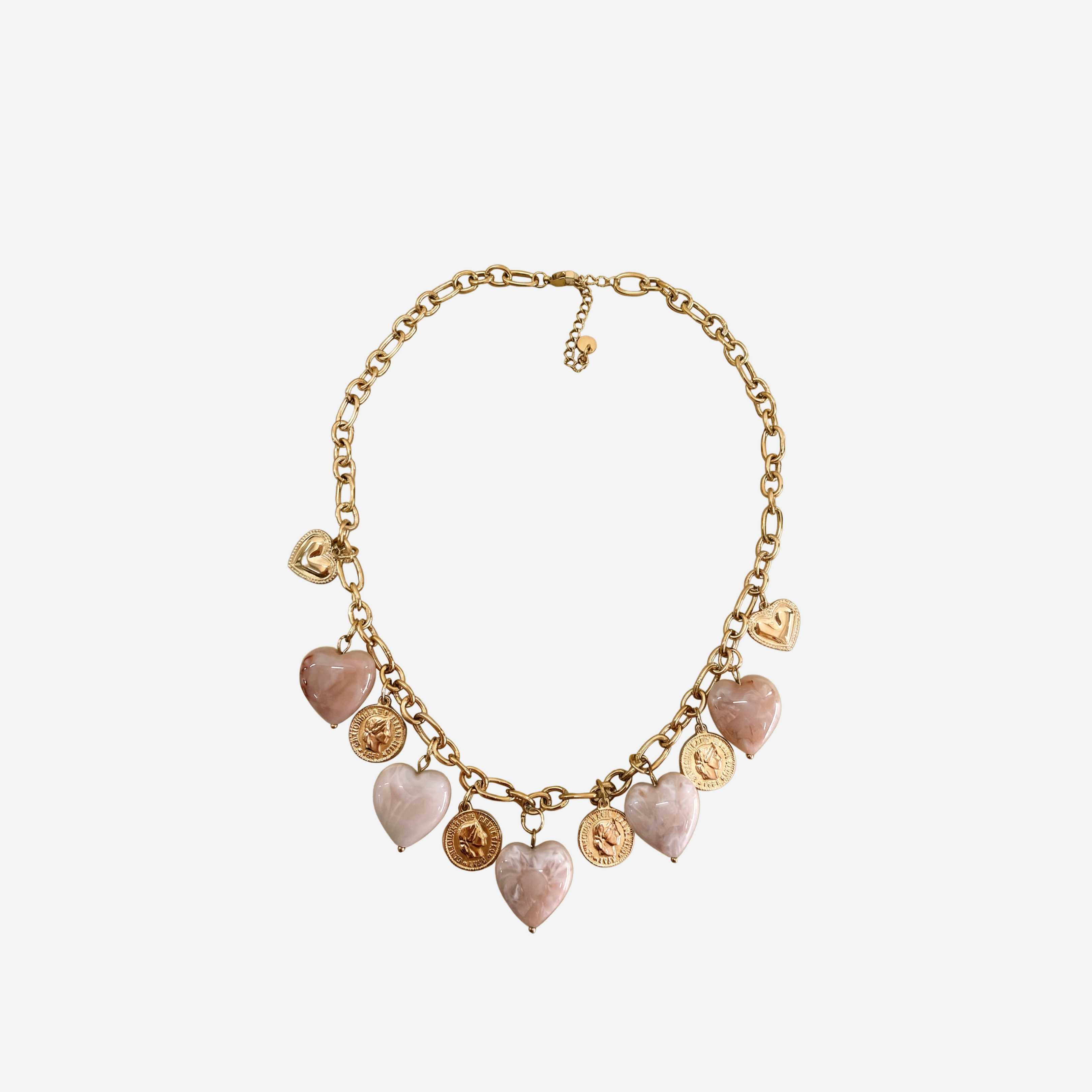 DIAMANT-HERZ-KETTE - GOLD