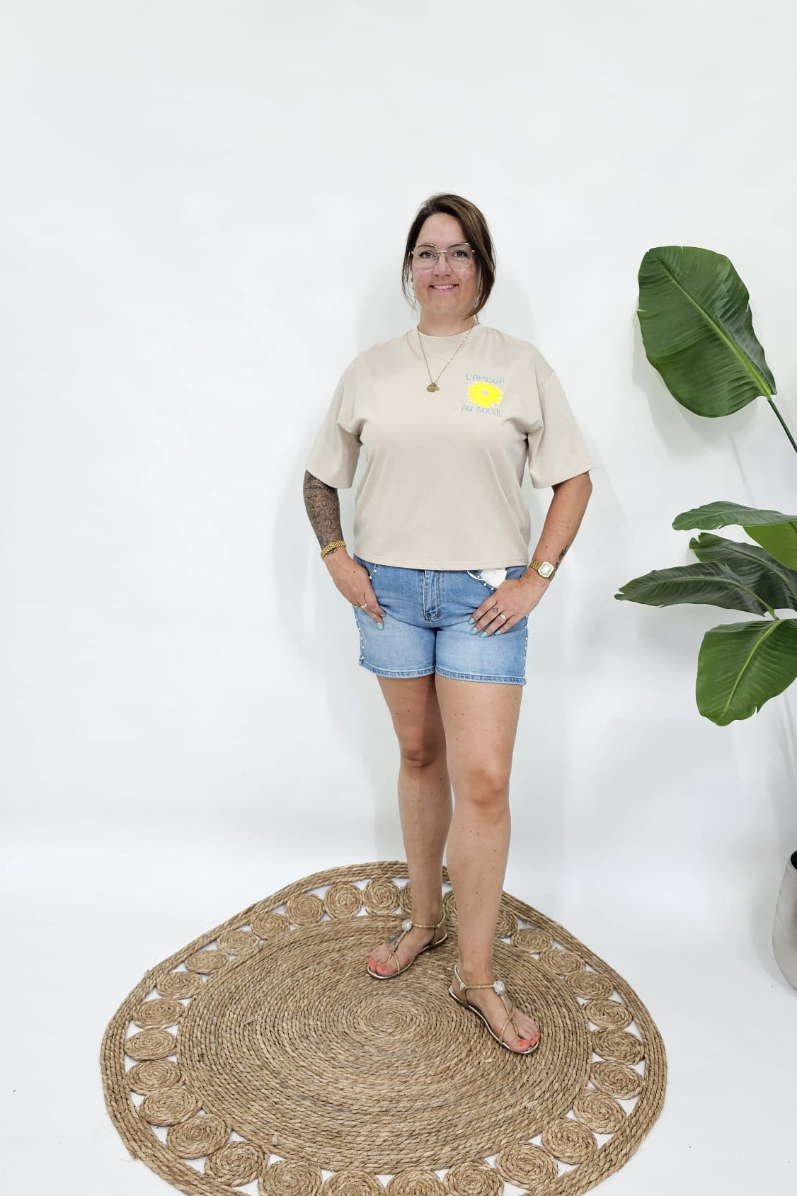L'AMOUR AU SOLEIL T-SHIRT BEIGE