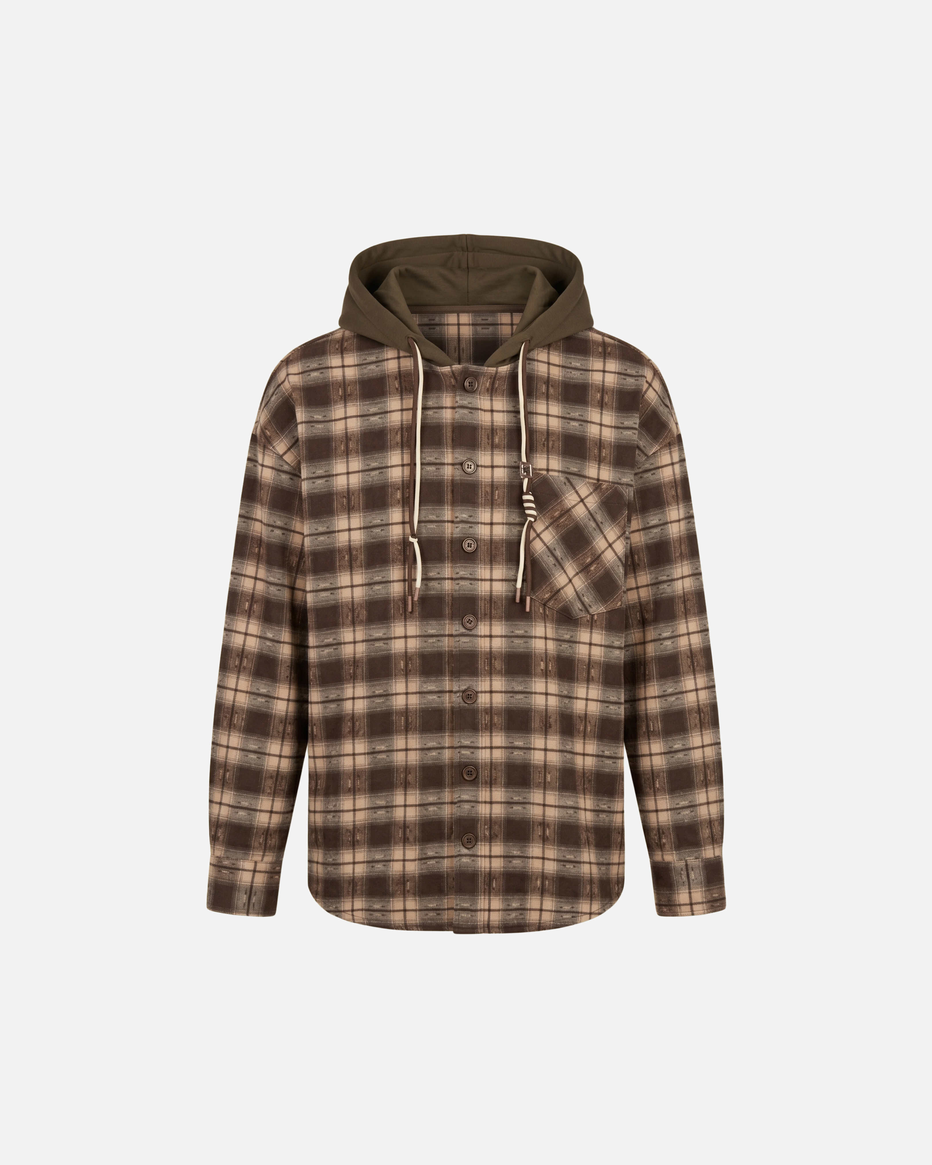 RUIT BLOUSE/JASJE MET CAPUCHON ESPRESSO