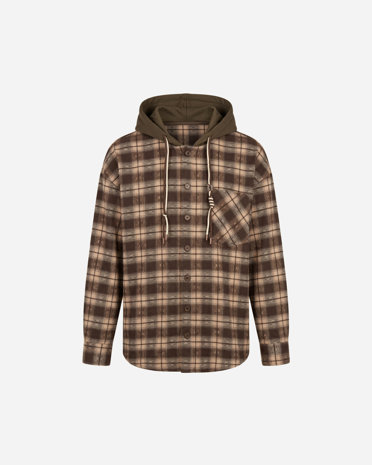 RUIT BLOUSE/JASJE MET CAPUCHON ESPRESSO