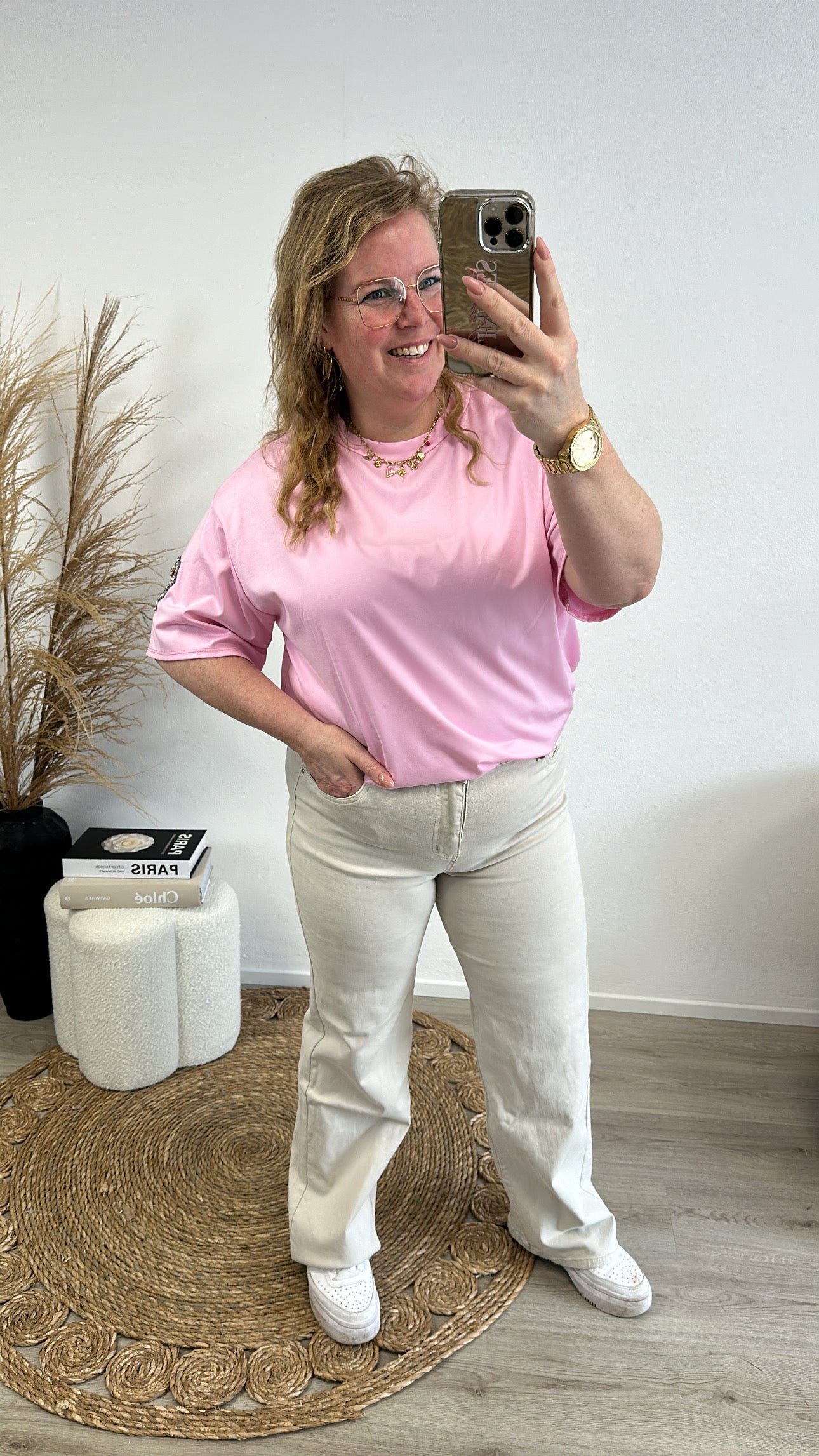 GOODIES WIDE LEG JEANS DJ2498-12 - BEIGE