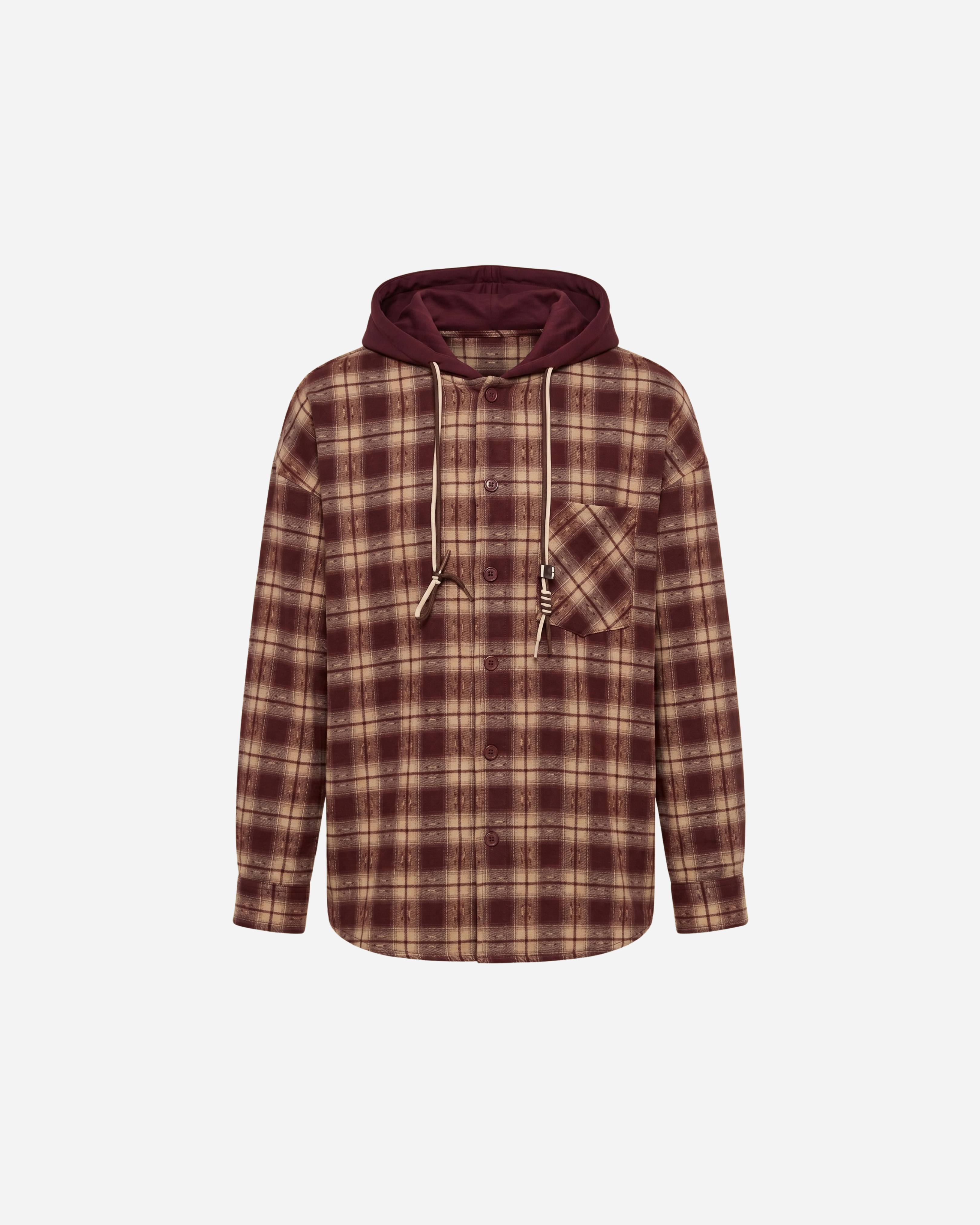 RUIT BLOUSE/JASJE MET CAPUCHON BURGUNDY