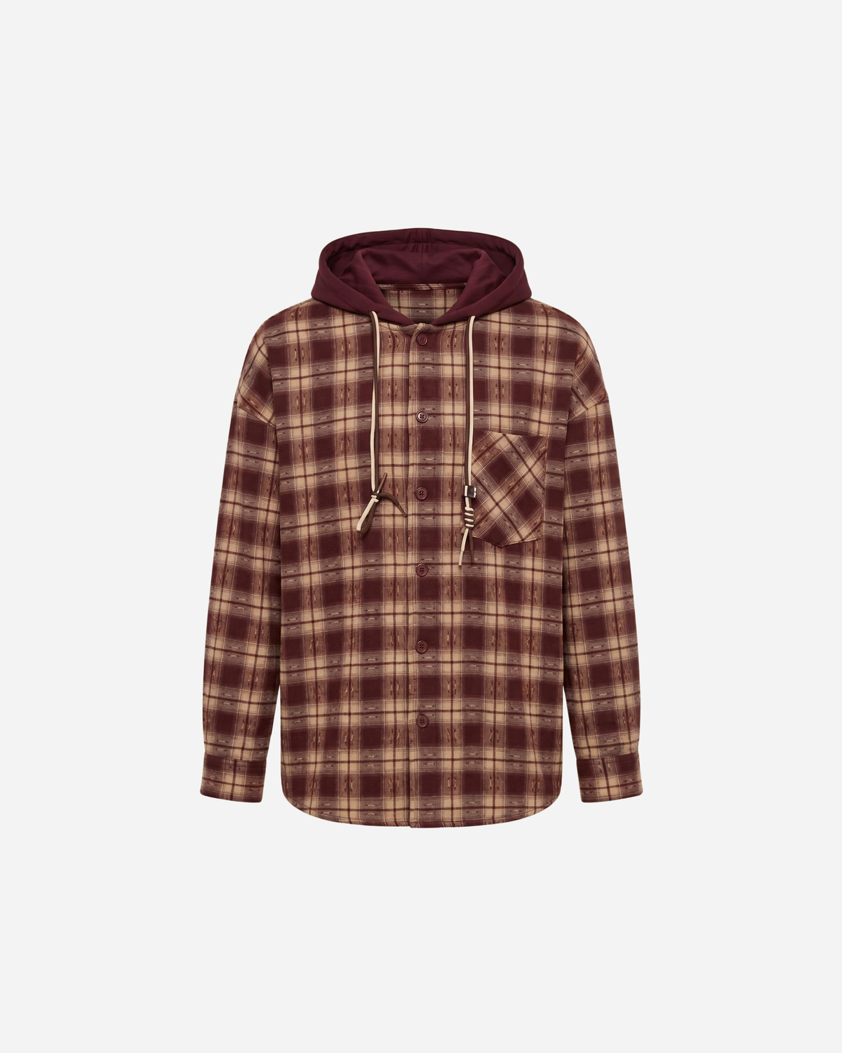 RUIT BLOUSE/JASJE MET CAPUCHON BURGUNDY