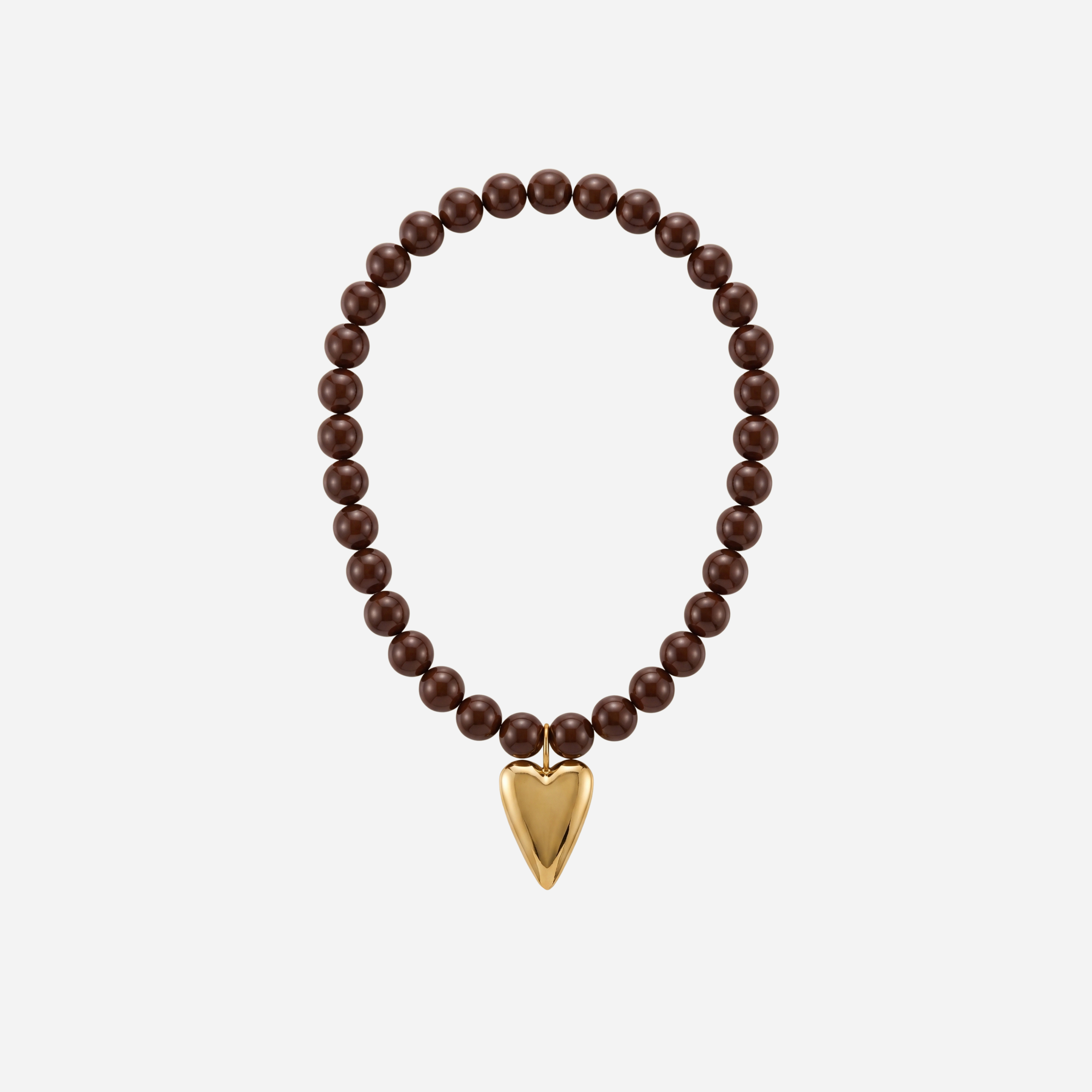 DIAMANT-HERZ-KETTE - GOLD