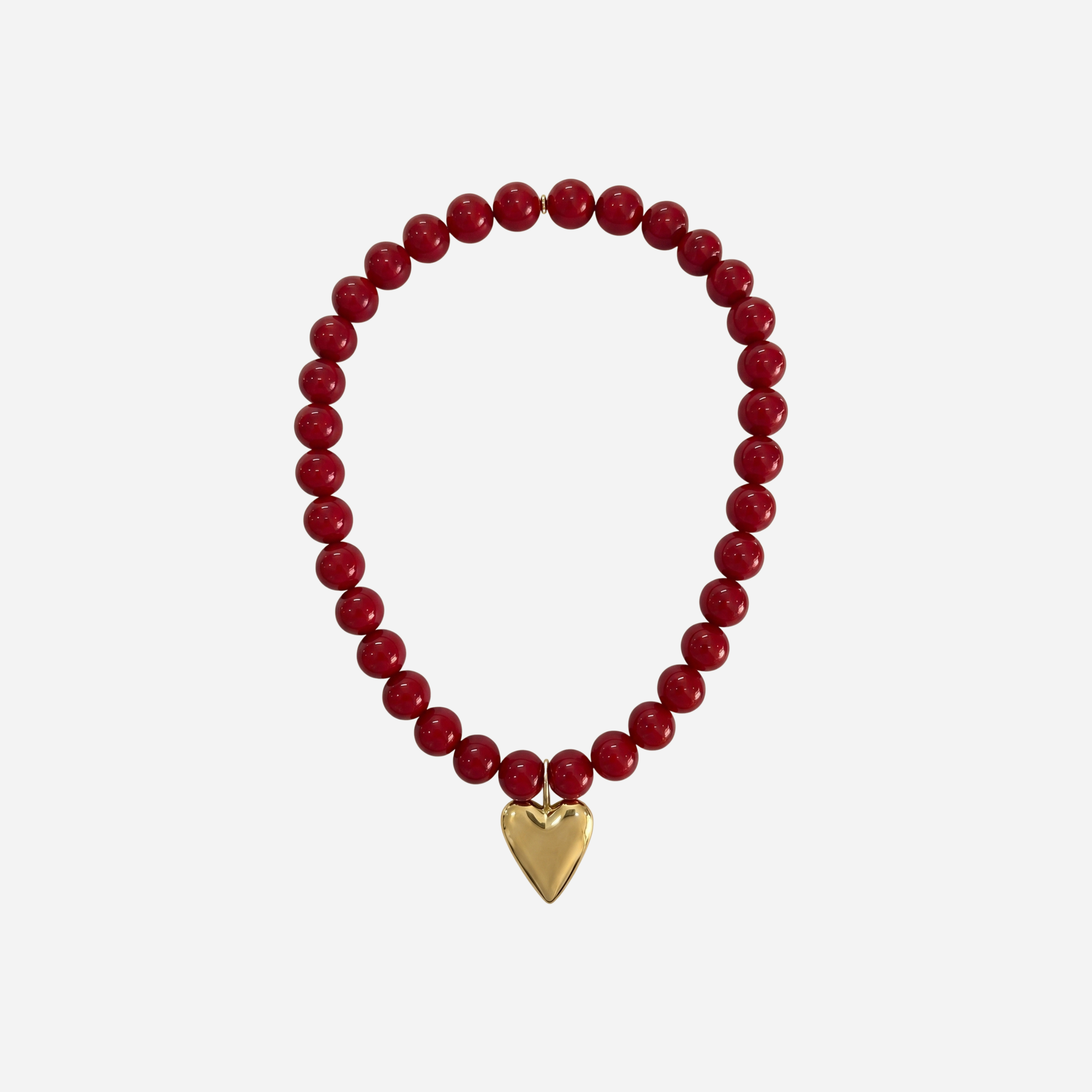 DIAMANT-HERZ-KETTE - GOLD